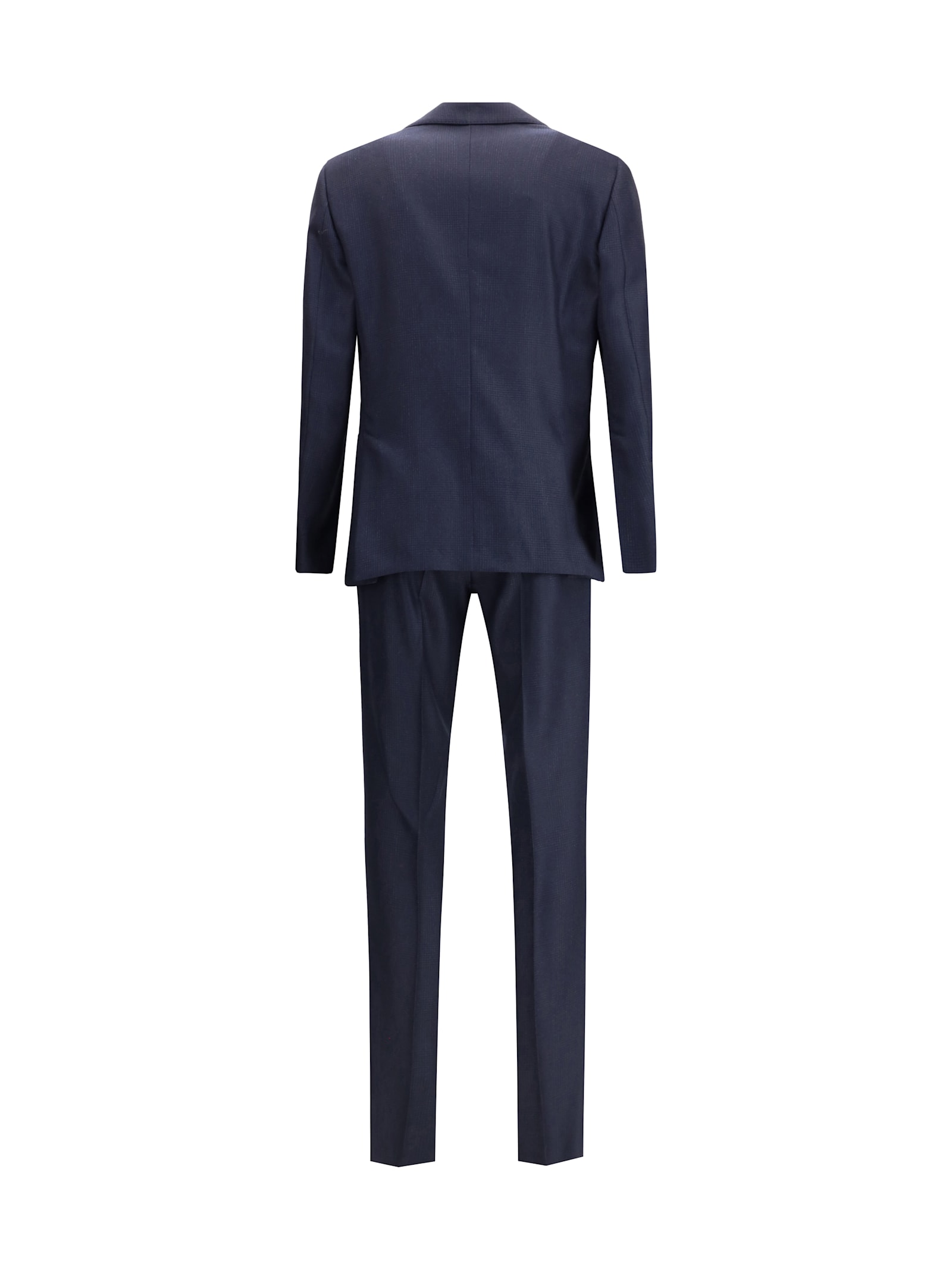 Lardini Checked Single-breasted Suit In Blue