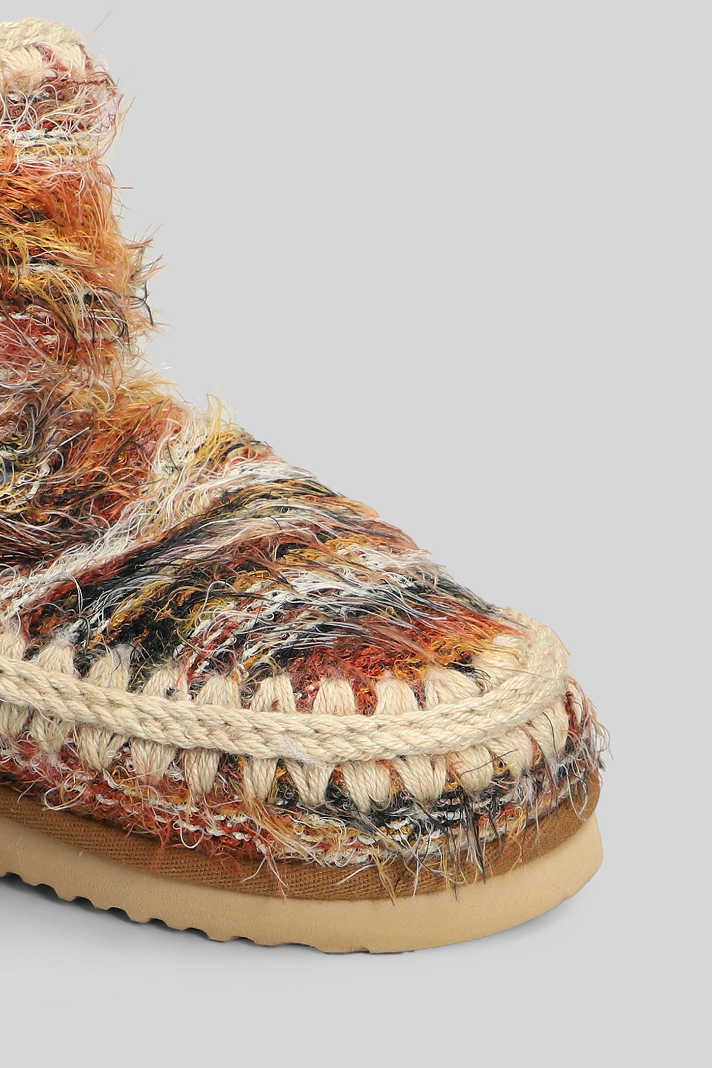 Mou Eskimo 18 Low Heels Ankle Boots In Multicolor Suede In Multi