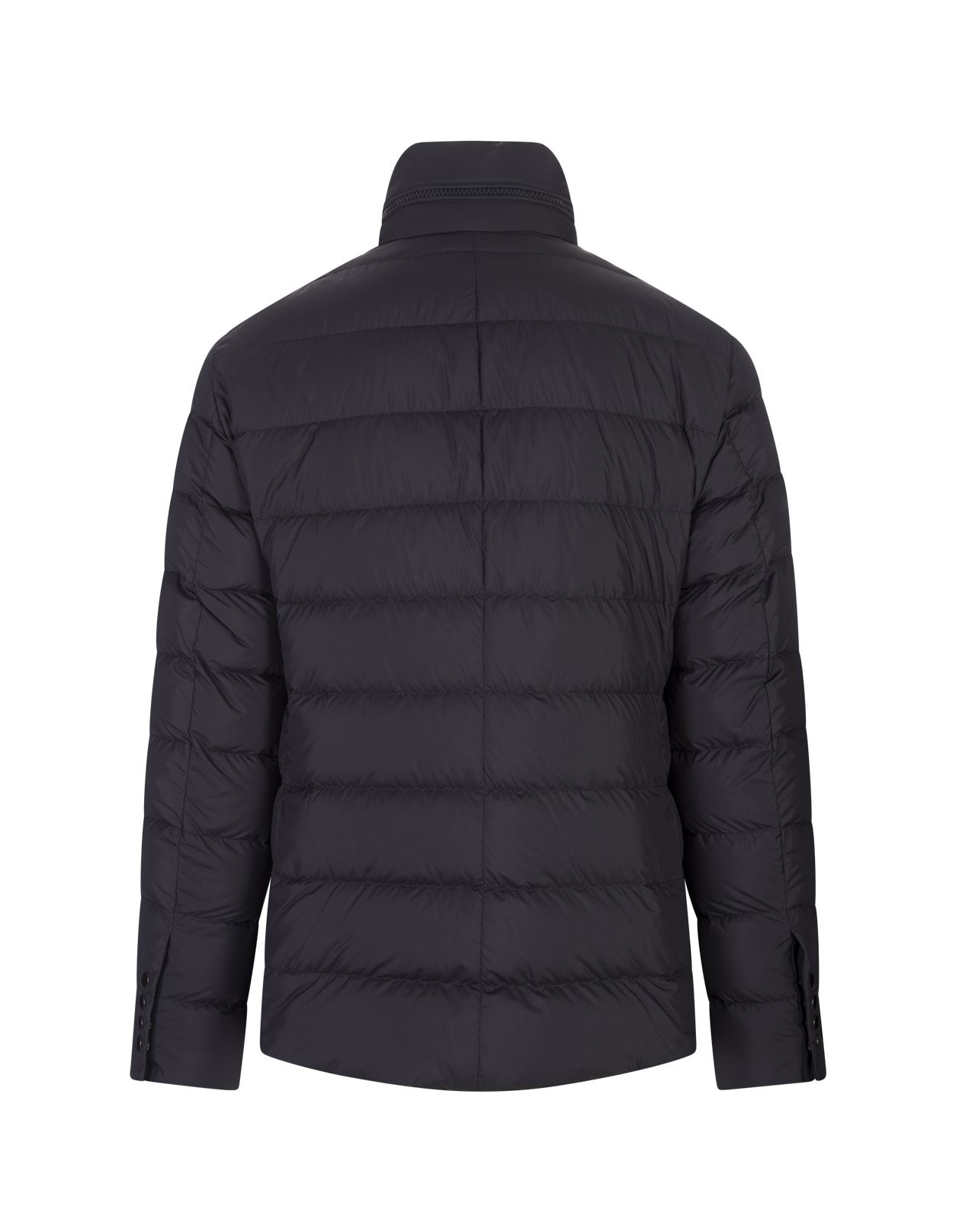 Shop Moncler Navy Blue Malinvern Down Jacket