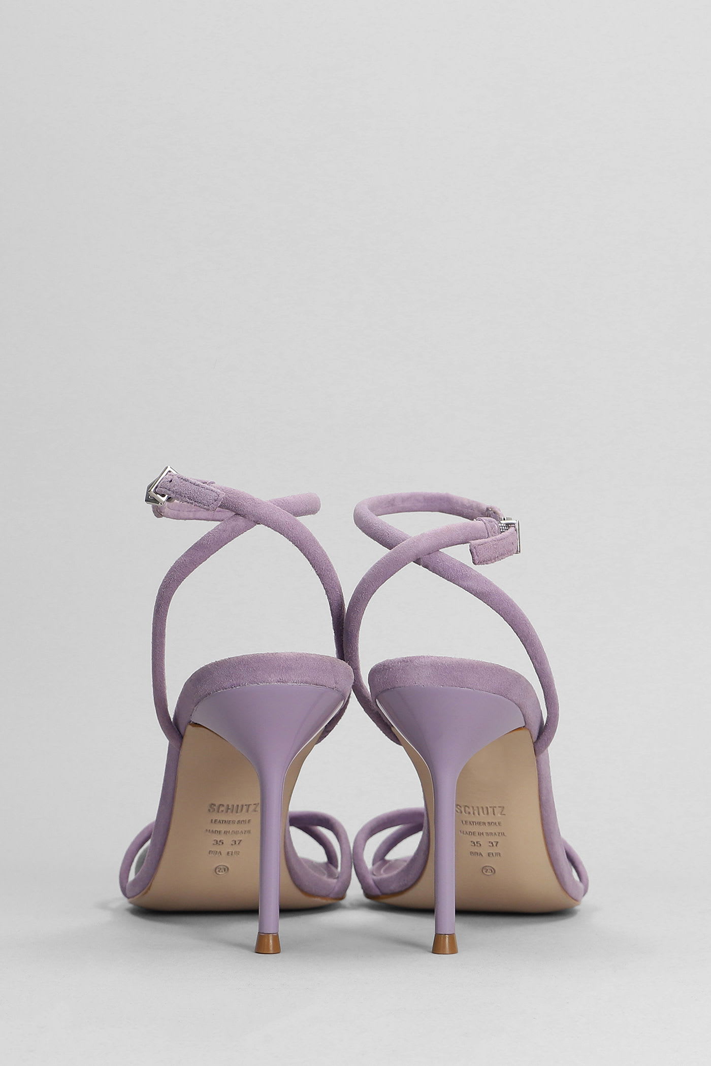 Shop Schutz Sandals In Viola Suede