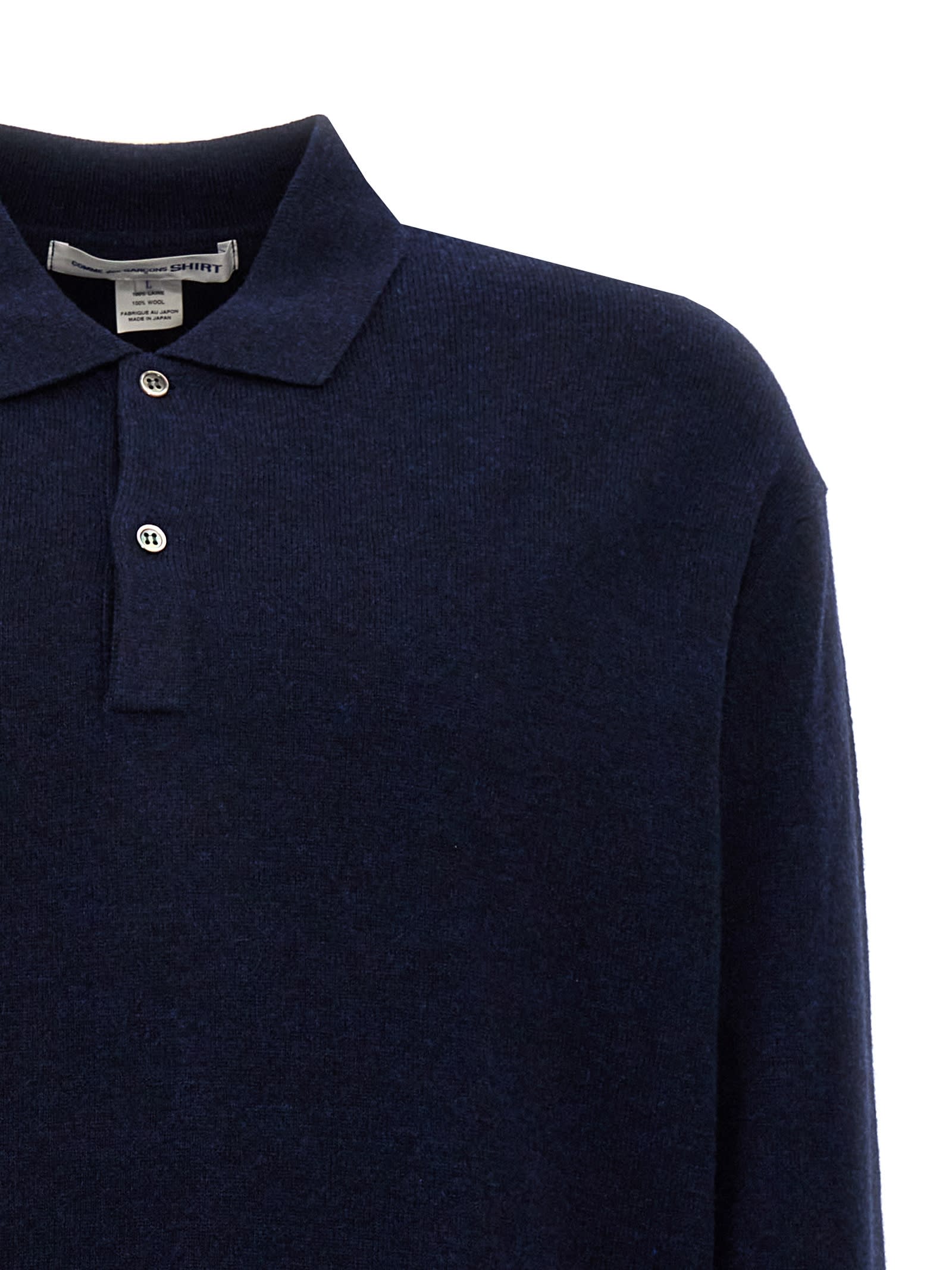 Shop Comme Des Garçons Shirt Polo Sweater In Blue