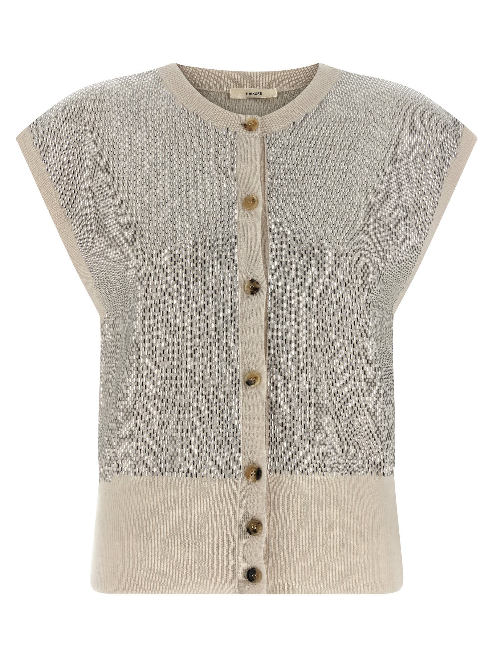 Haikure Kirby Gilet Beige In Gray