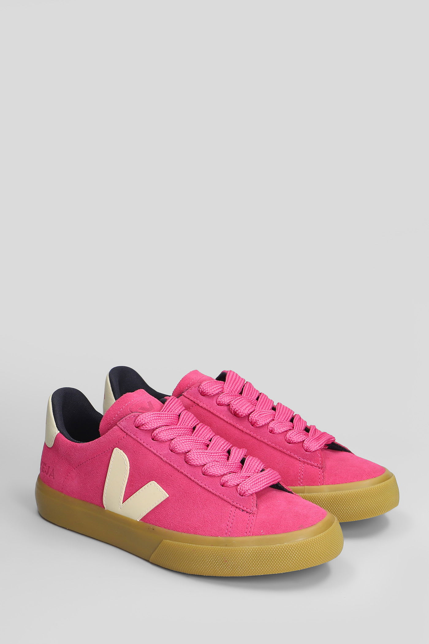 Veja Campo Sneakers In Fuxia Suede In Multi