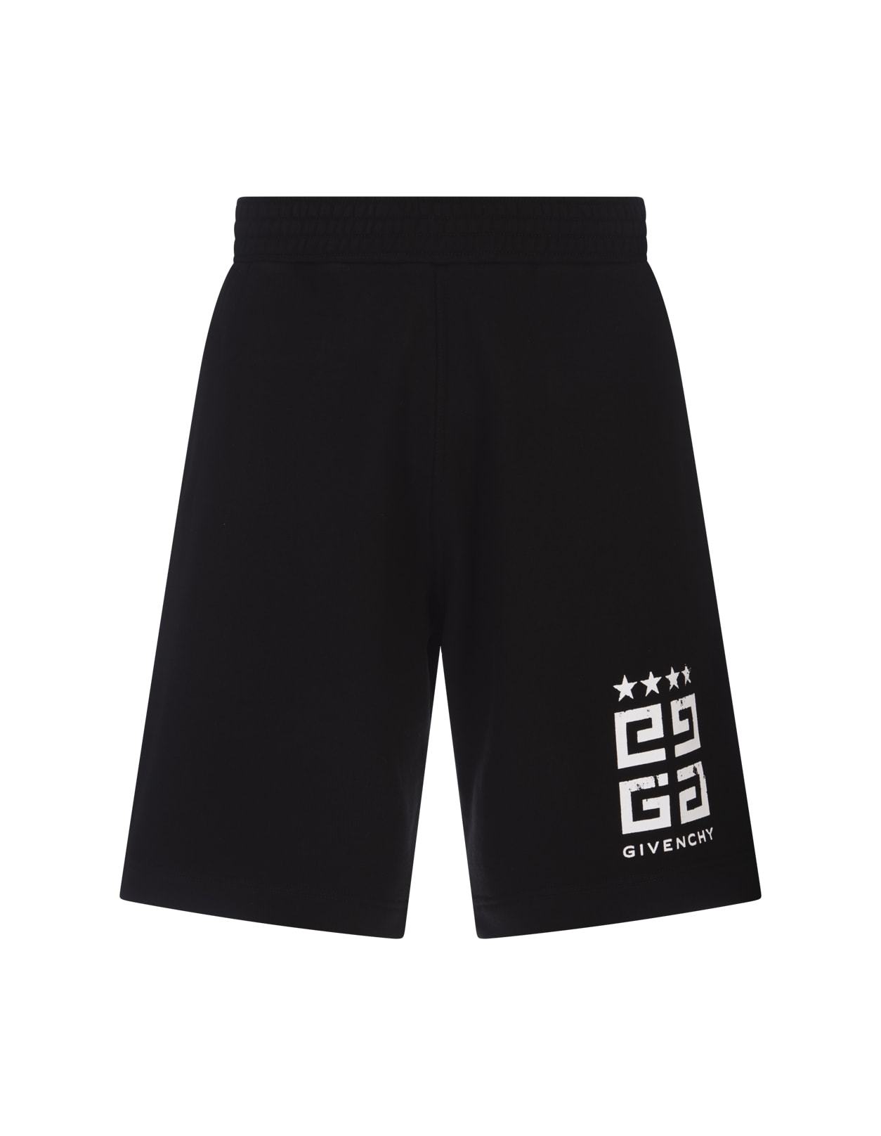 Shop Givenchy Black Boxy Fit Bermuda Shorts With 4g Logo