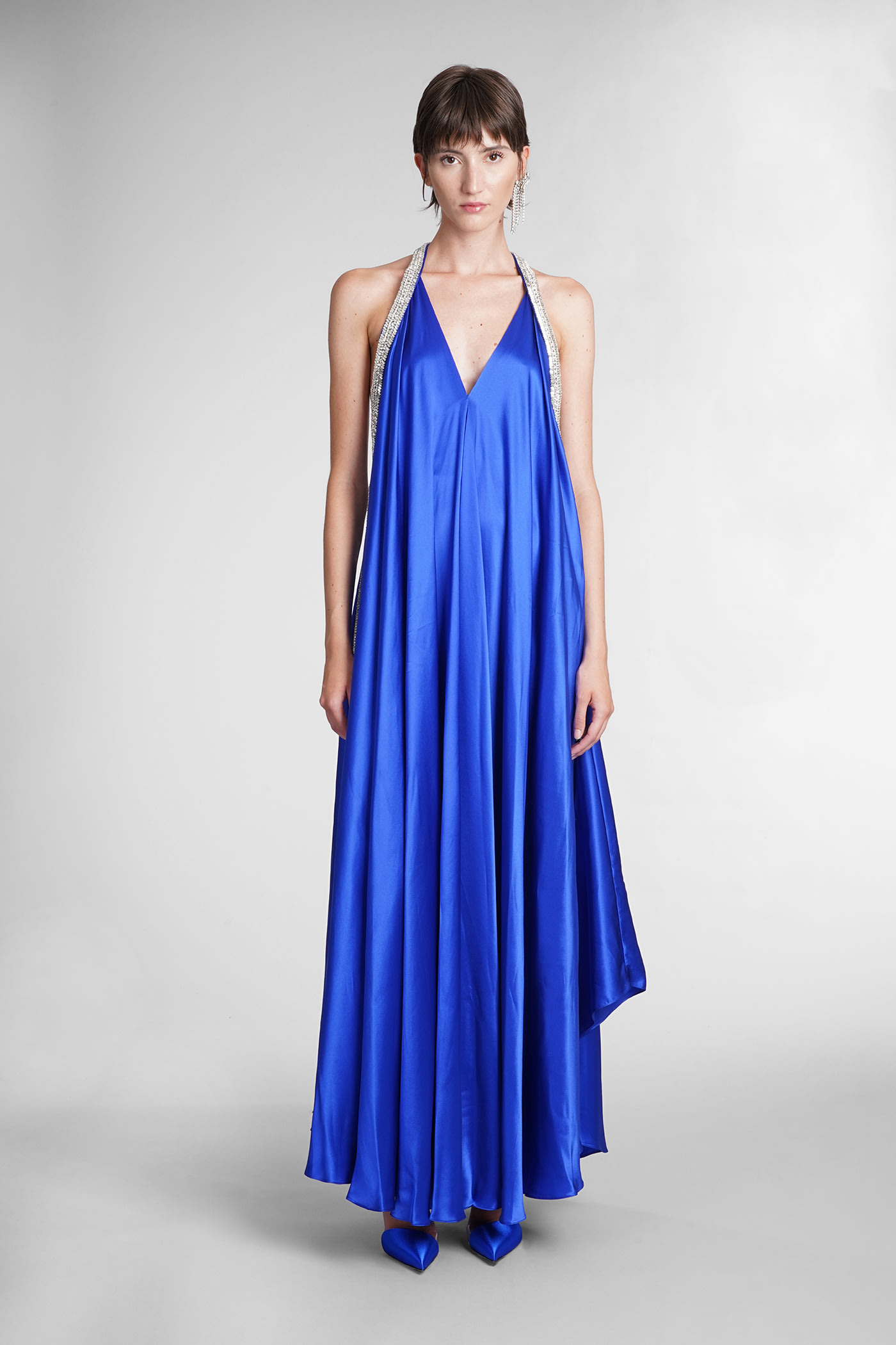 Renato Balestra Dress In Blue Silk