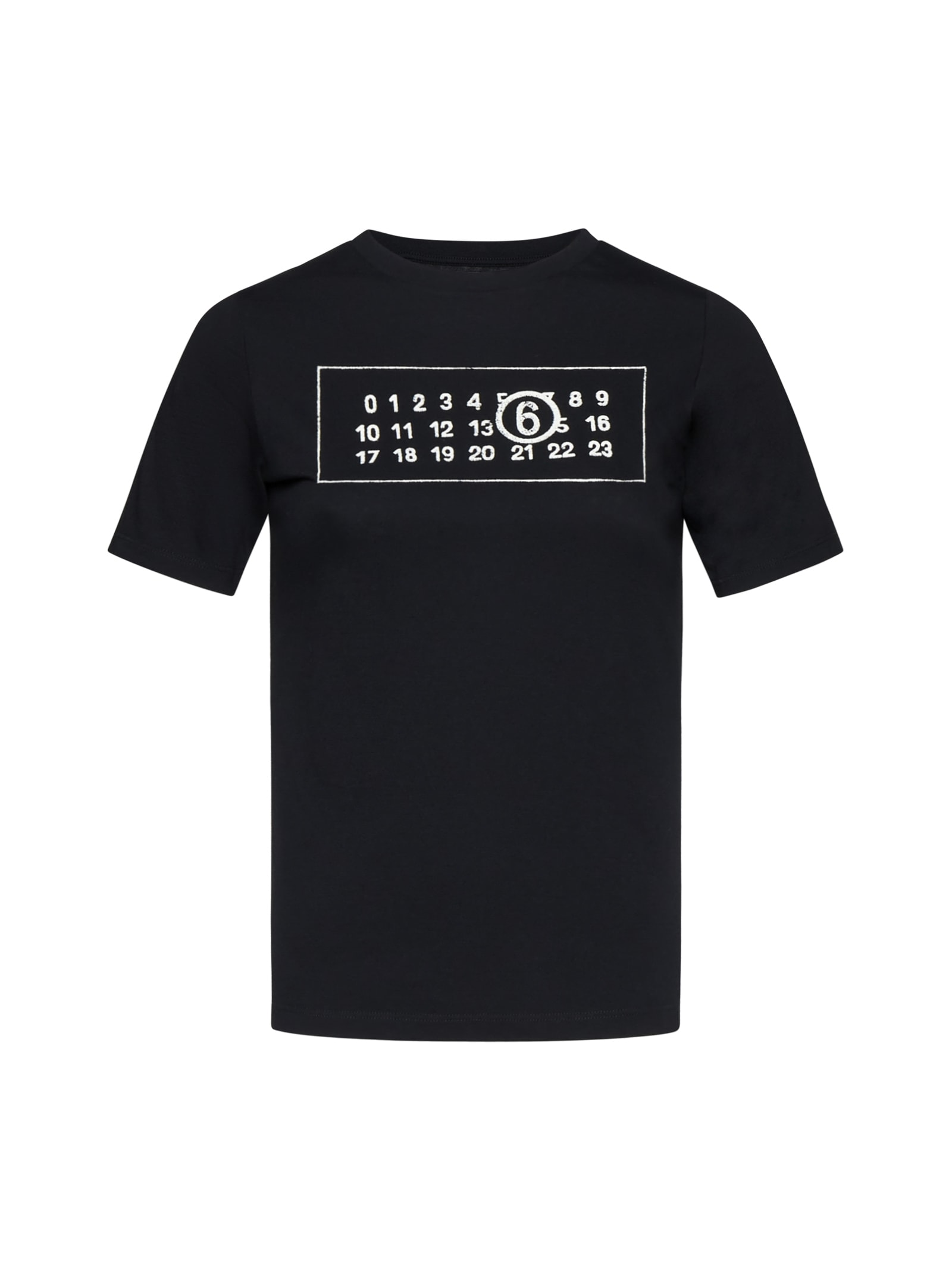 Shop Mm6 Maison Margiela T-shirt In Black