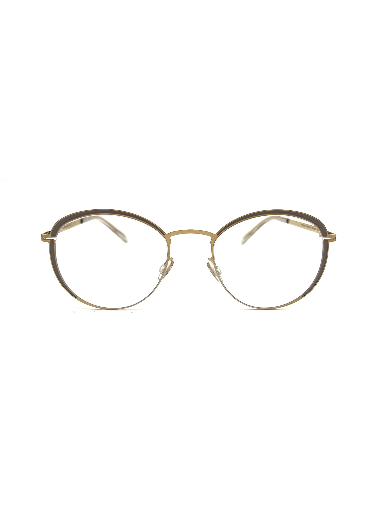 Shop Mykita Beulah Eyewear In Frosted Gold/dark San