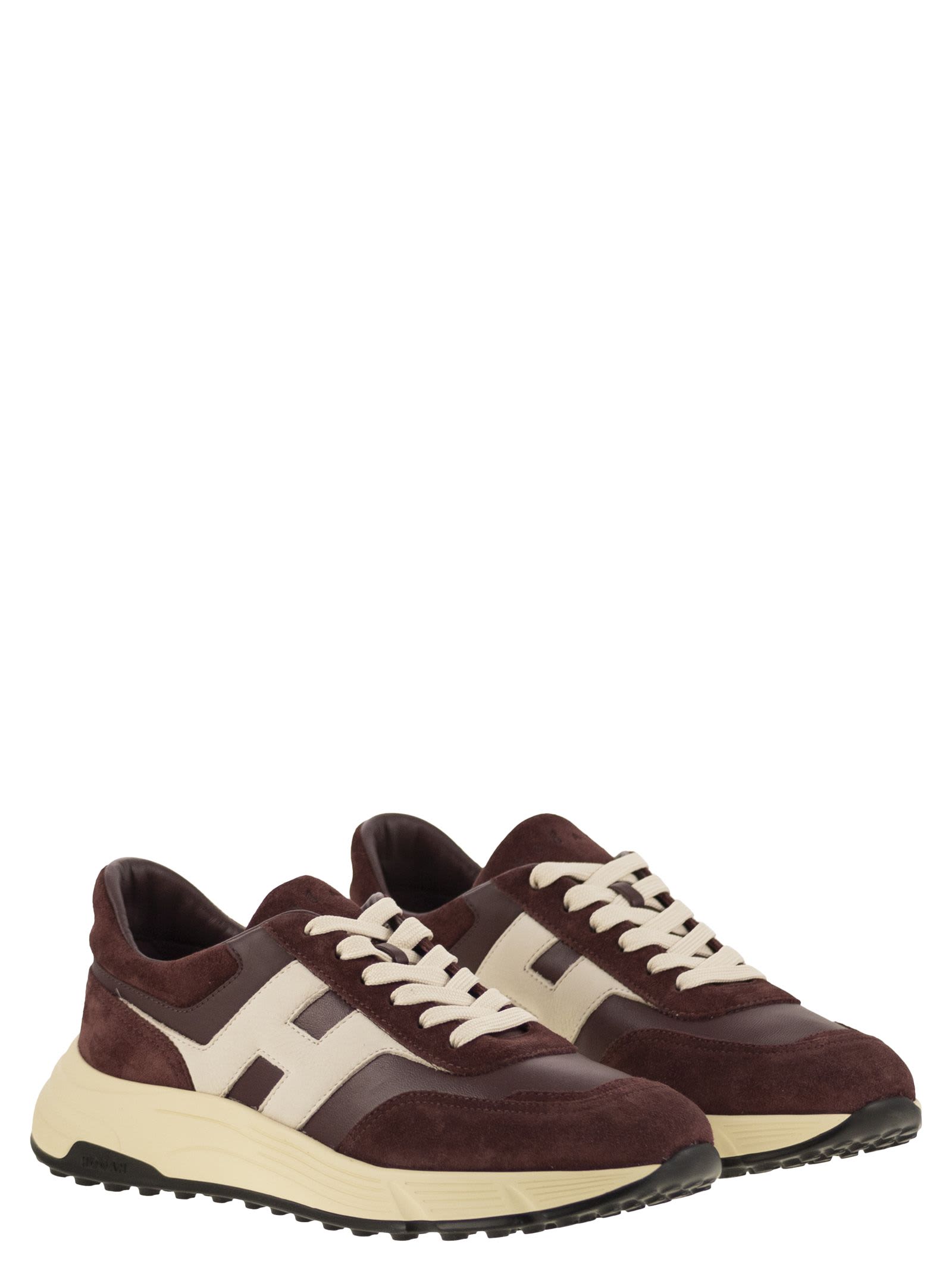 Hogan Hyperlight Suede Trainers In Brown