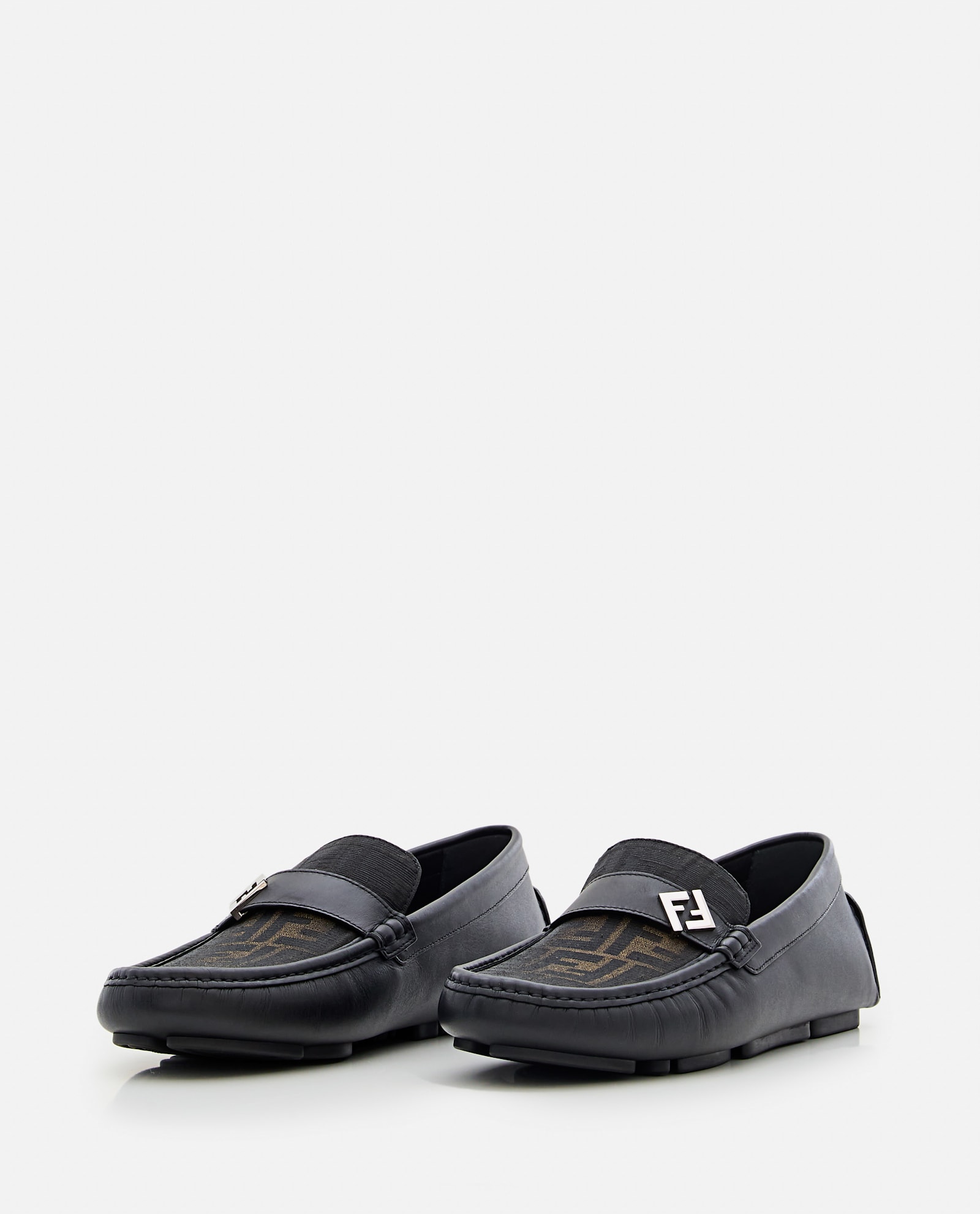 Shop Fendi Driver Loafer In Black