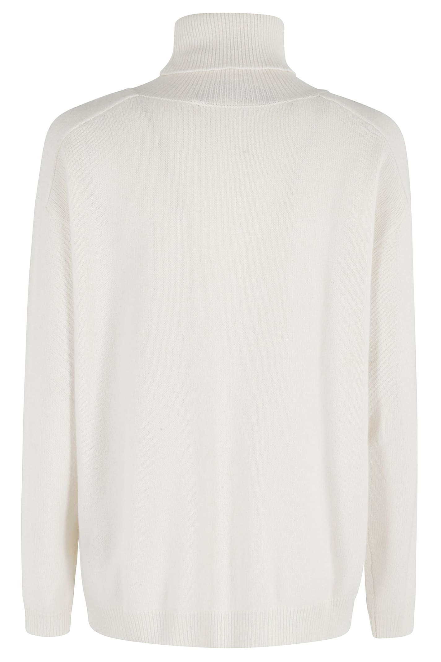 Federica Tosi Turtleneck Ribbed Sweater In White