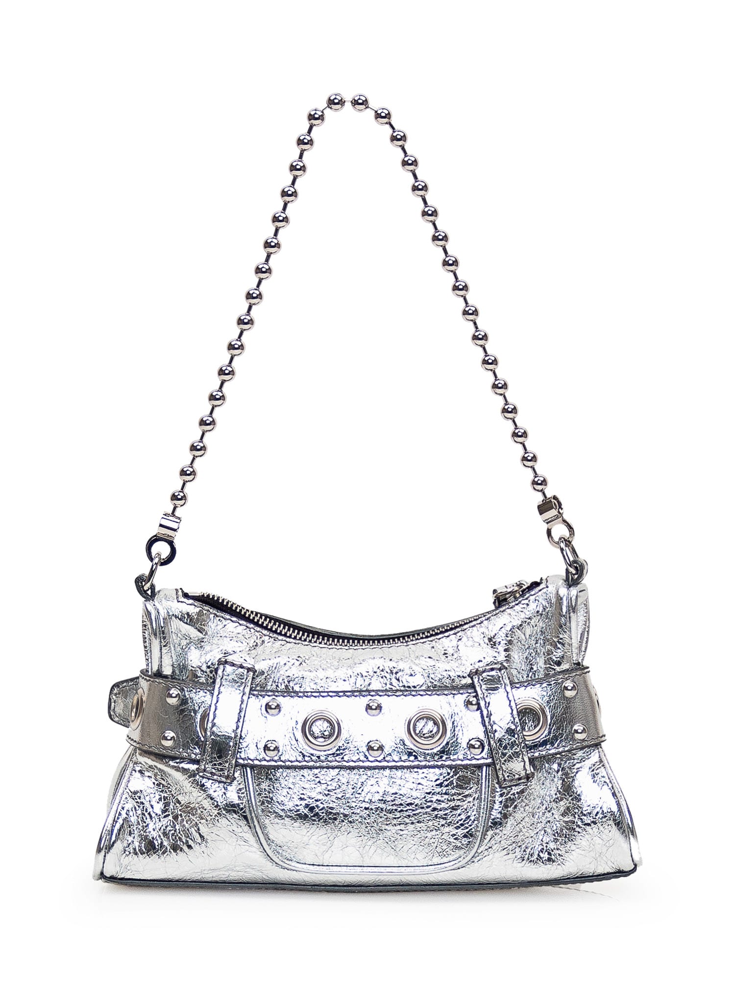 Shop Dsquared2 Gothic Belt Clutch Bag In Argento