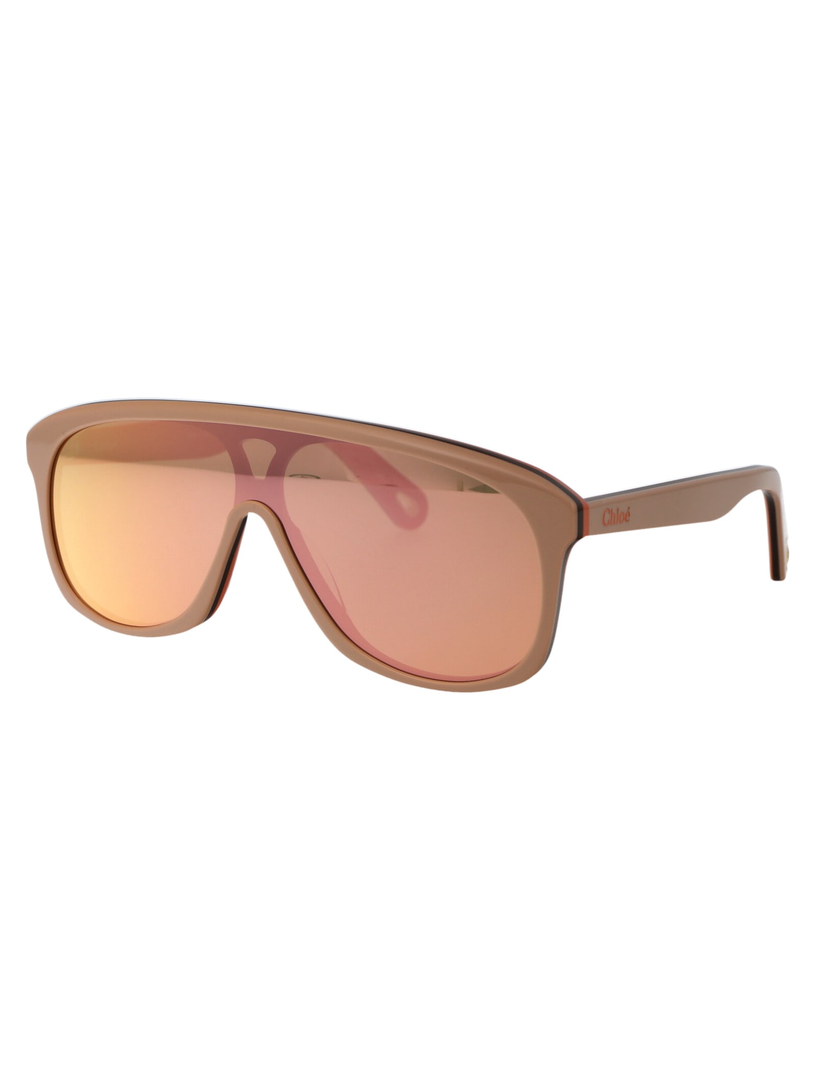 Shop Chloé Ch0212s Sunglasses In 003 Beige Beige Pink