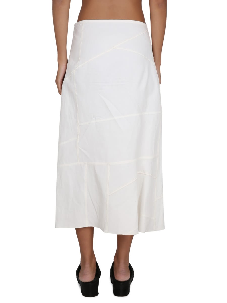 Jil Sander Women's Cotton Skirt In White