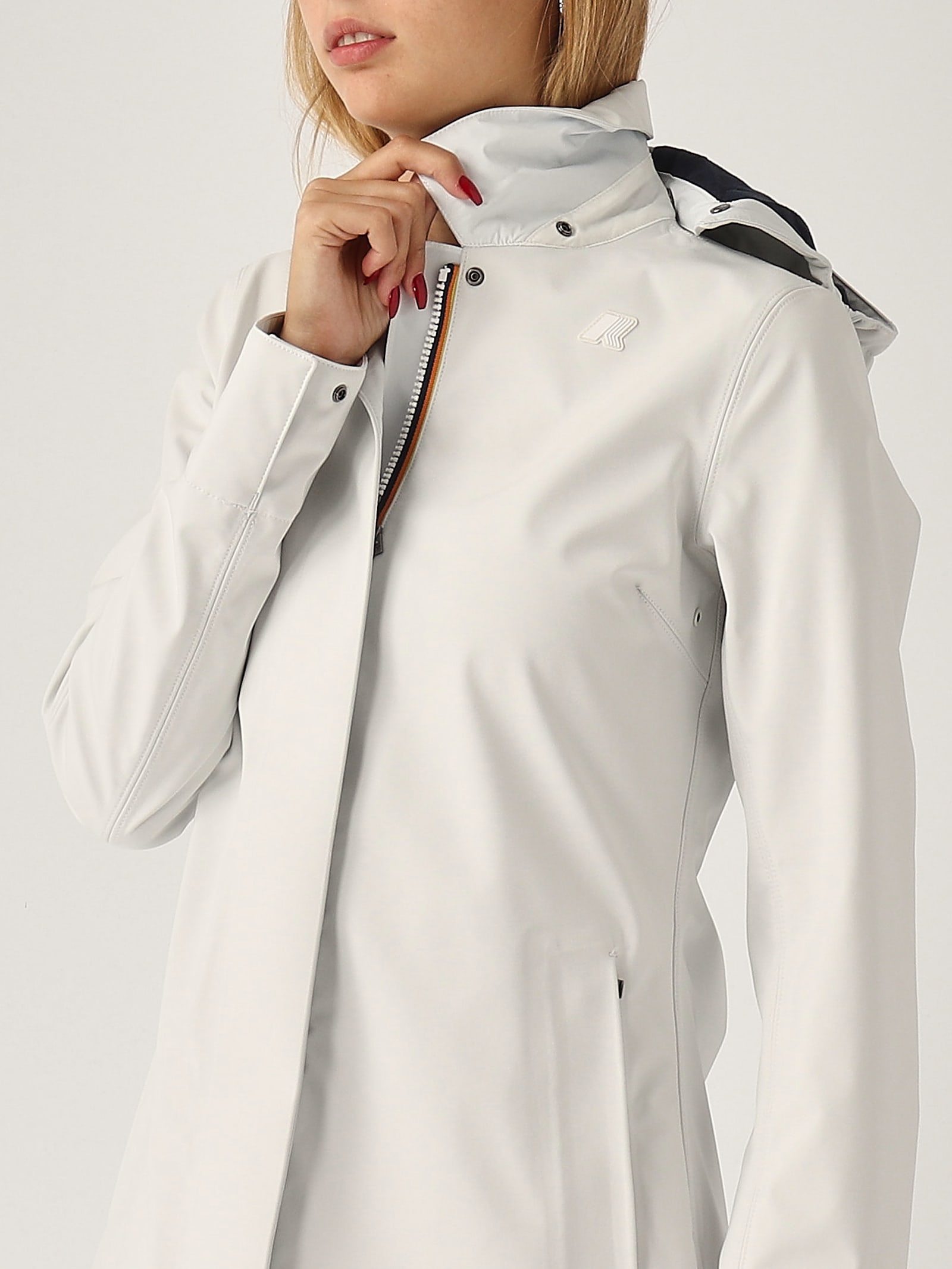 Shop K-way Mathy Bonded Jacket In Bianco