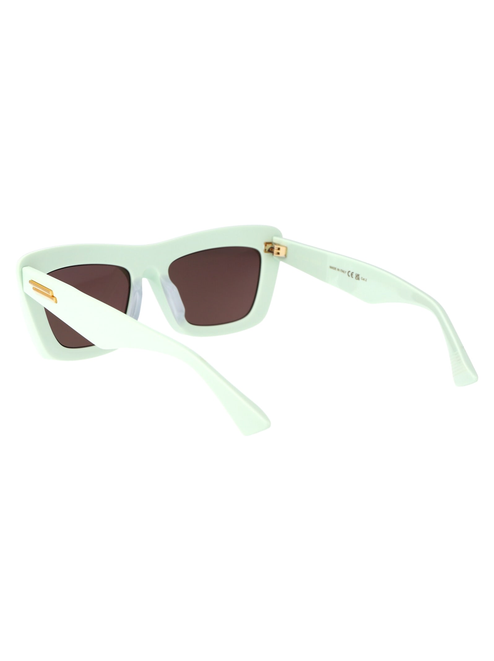 Shop Bottega Veneta Bv1283s Sunglasses In 004 Green Green Brown