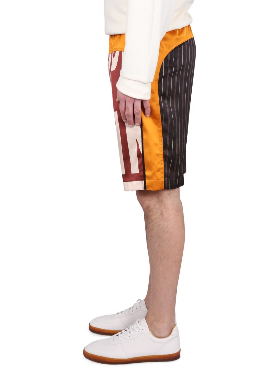 Dries Van Noten Men Bermuda Parcher In Brown