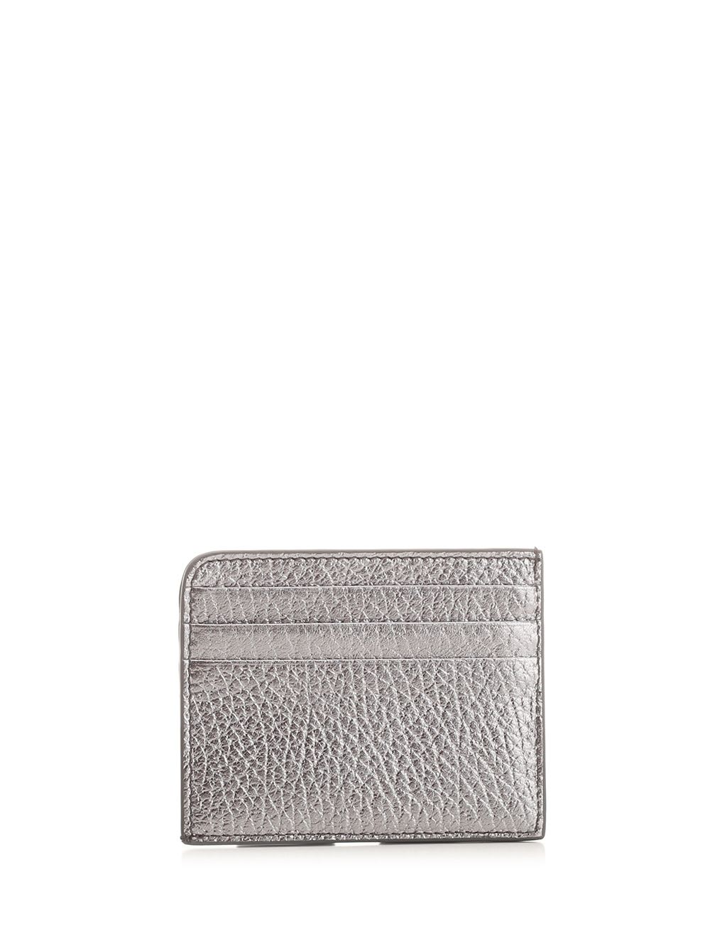 Shop Maison Margiela Four Stitches Card Holder In Silver