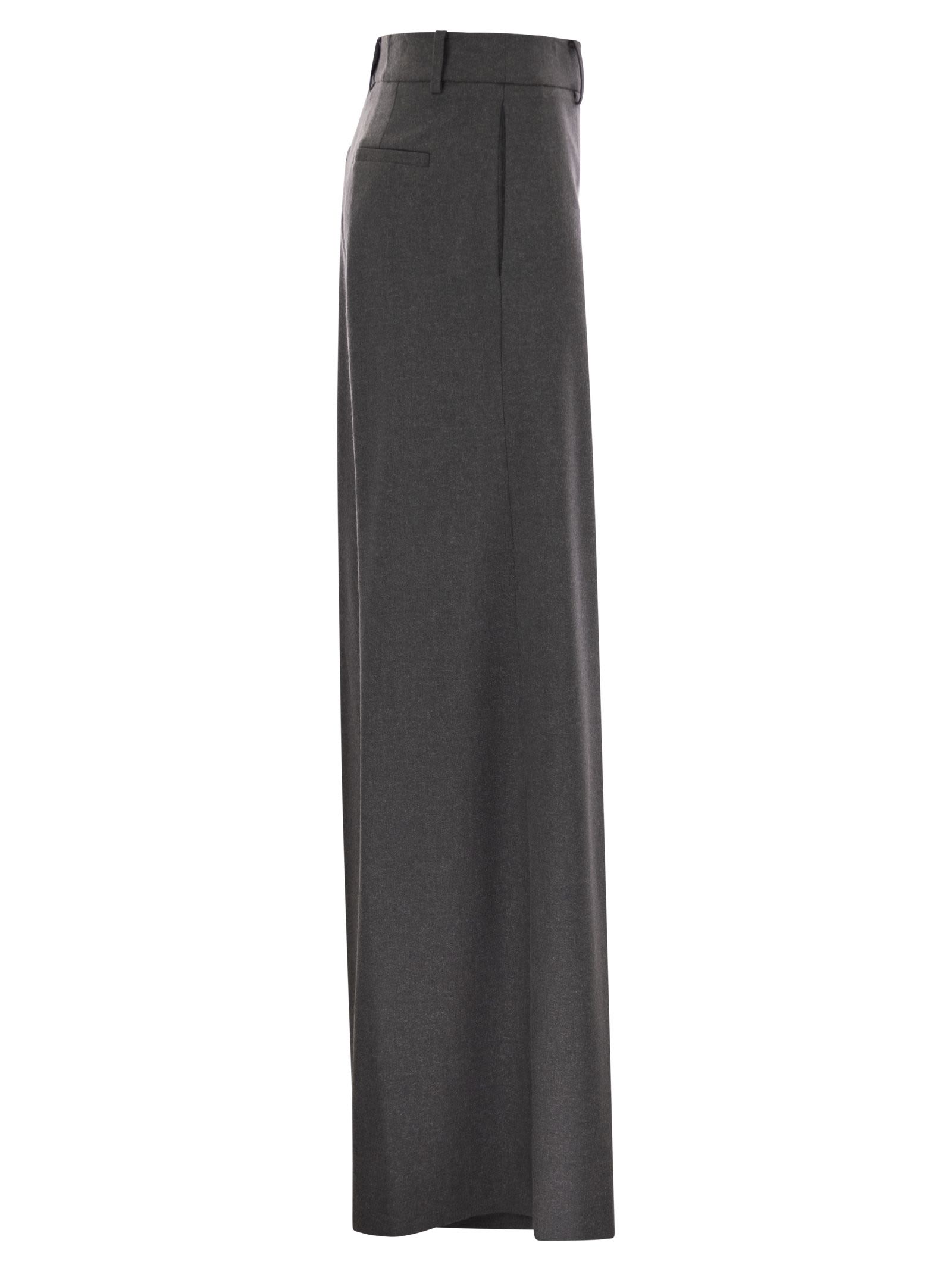 Herno Resort Trousers In Melange Fabric In Gray