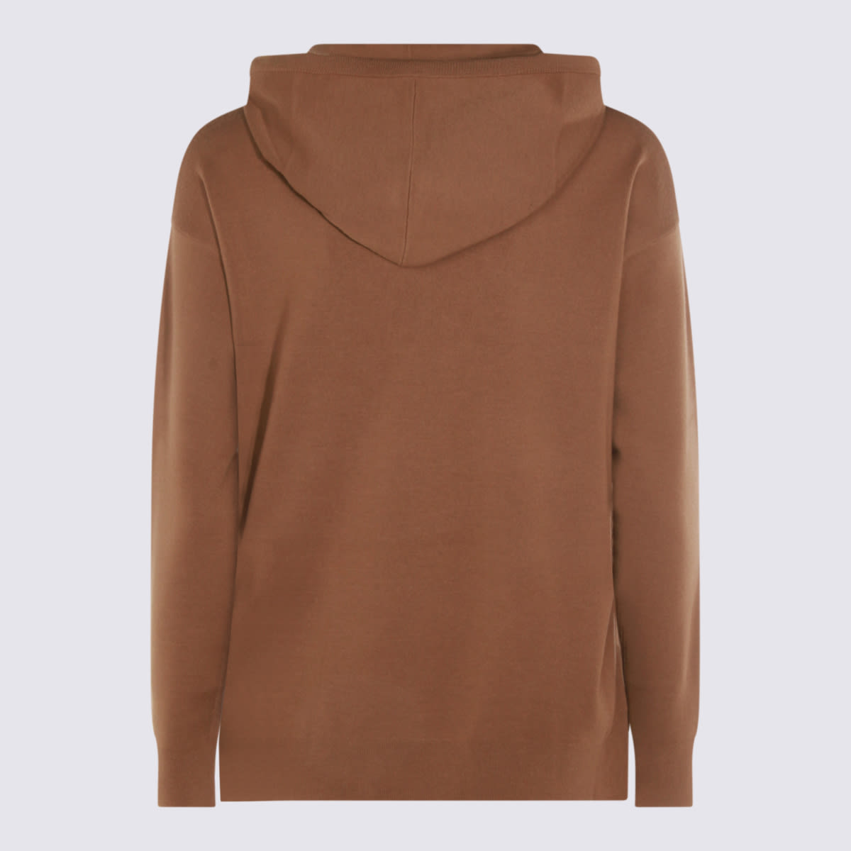 Max Mara Camel Wool Sweatshirt In Brown