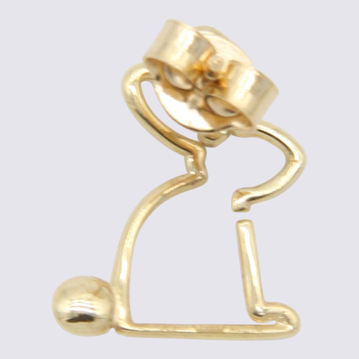 Shop Aliita Gold Tone Conejito Earring In Gold/white