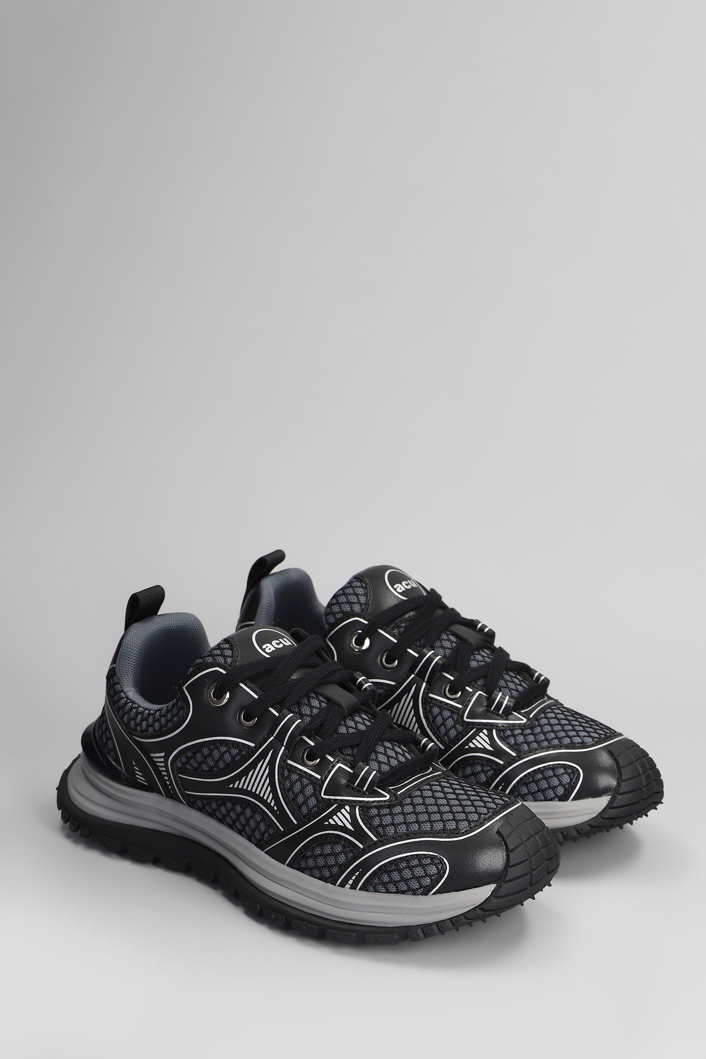 Acupuncture Roadrunn Sneakers In Grey Leather And Fabric