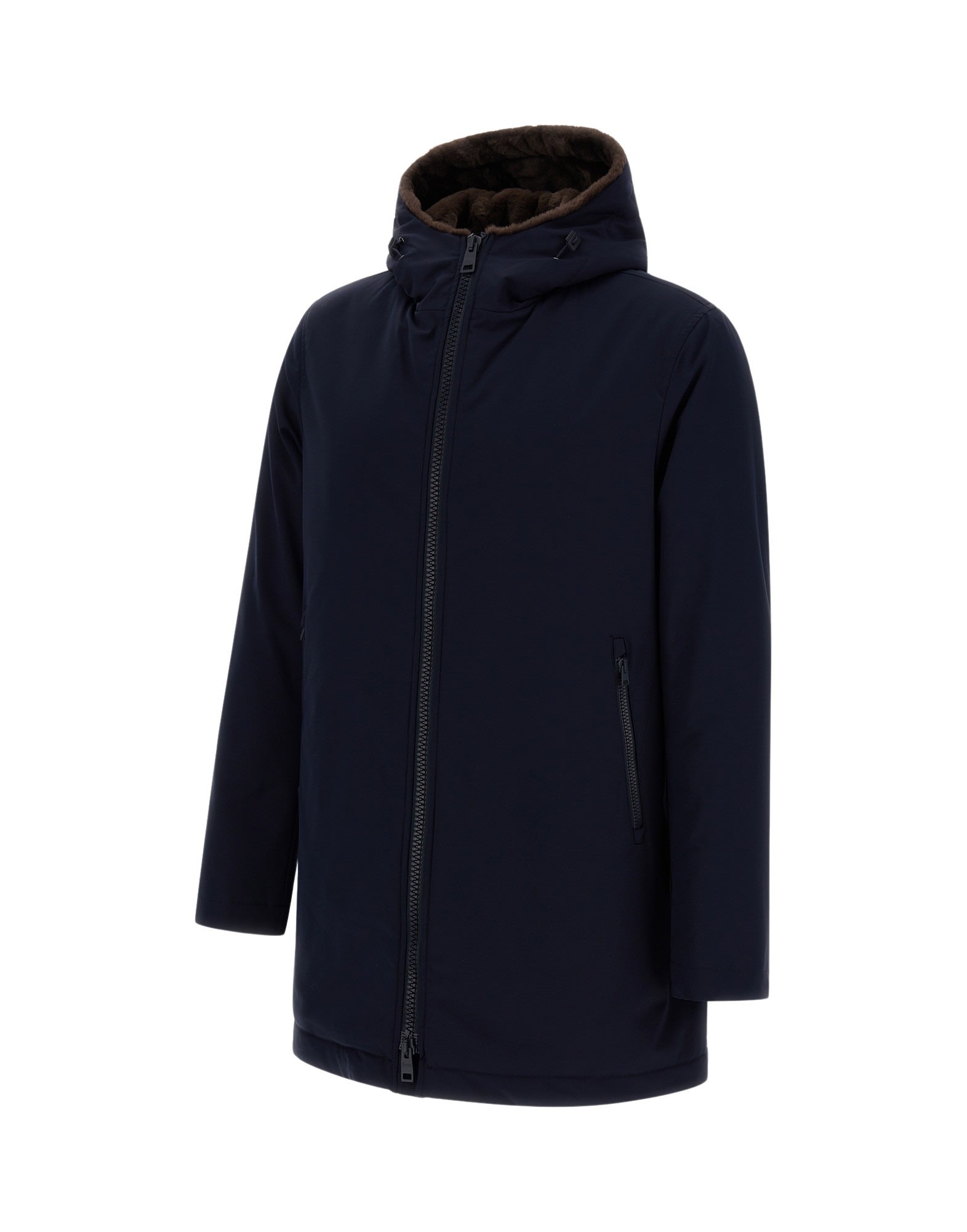 Shop Herno Parka Keystone In Blue Brown