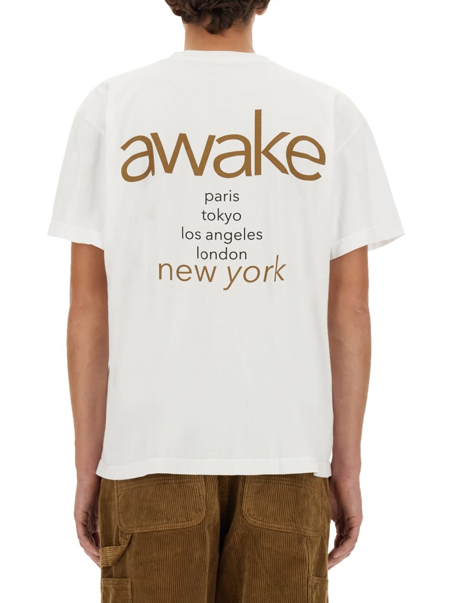 Shop Awake Ny T-shirt With Logo In White