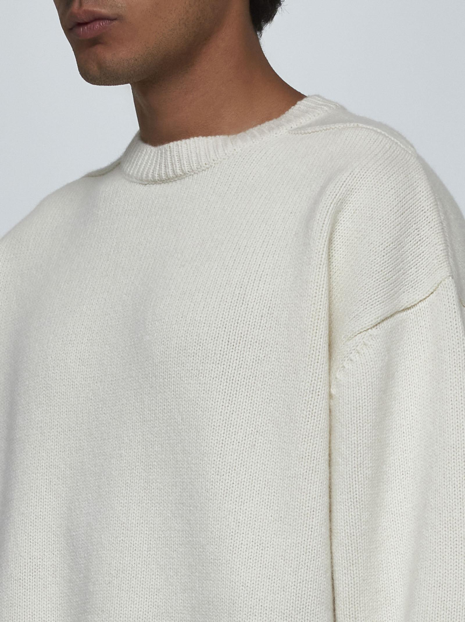 Shop Studio Nicholson Hemyl Lambswool Sweater In Neutrals