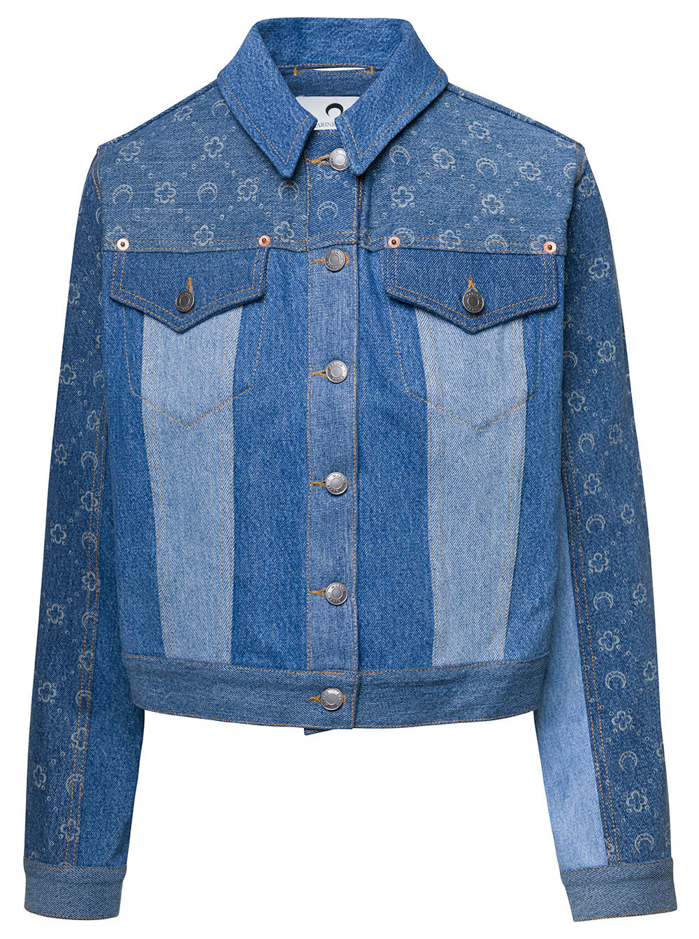 Monogram denim jacket by Marine Serre in 2023  Marine serre, Patchwork  denim jacket, Denim jacket