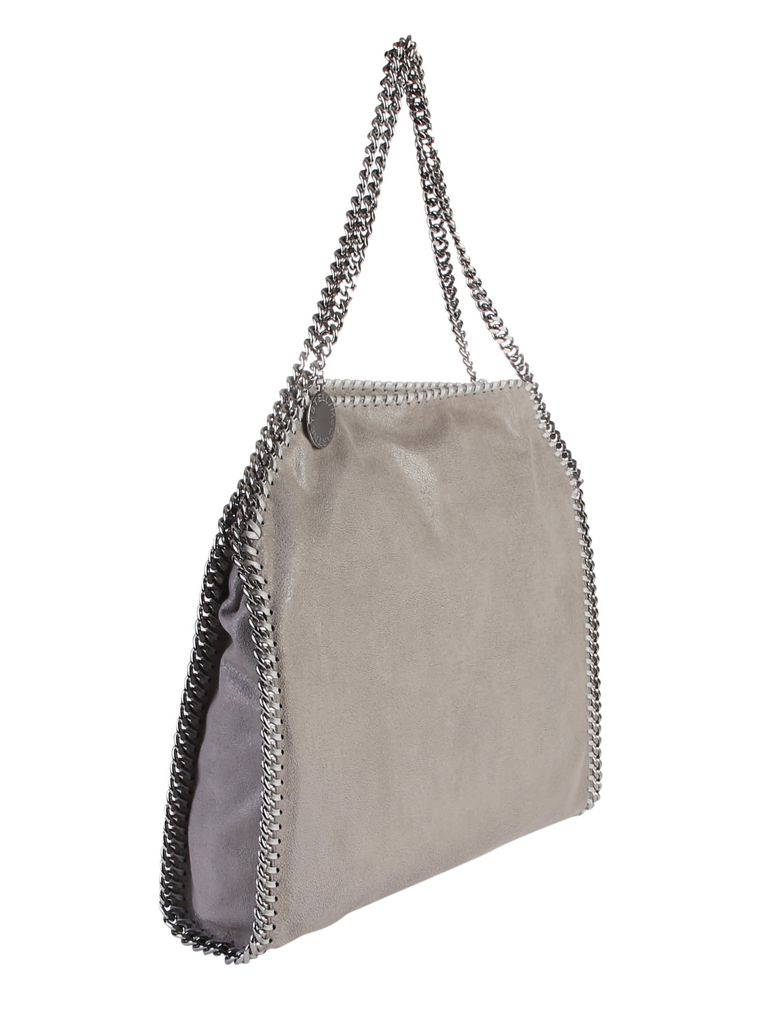 Shop Stella Mccartney Grey Falabella Double Chain Bag