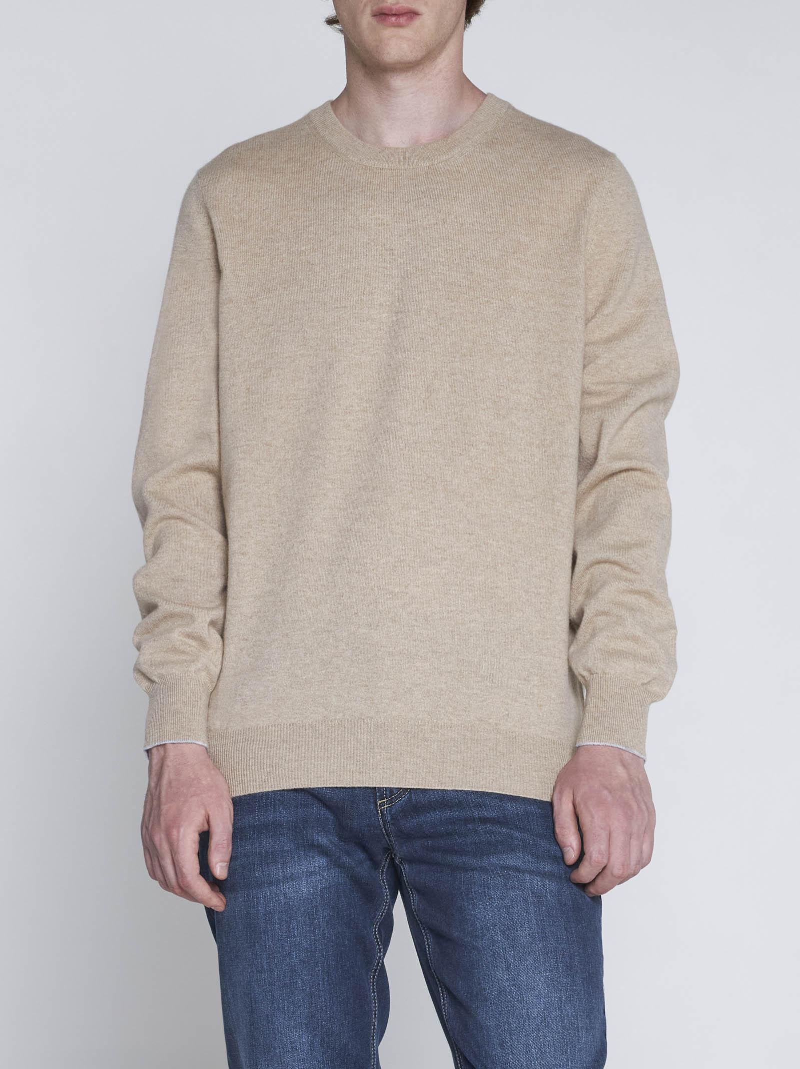 Shop Brunello Cucinelli Cashmere Sweater In Ciottolo