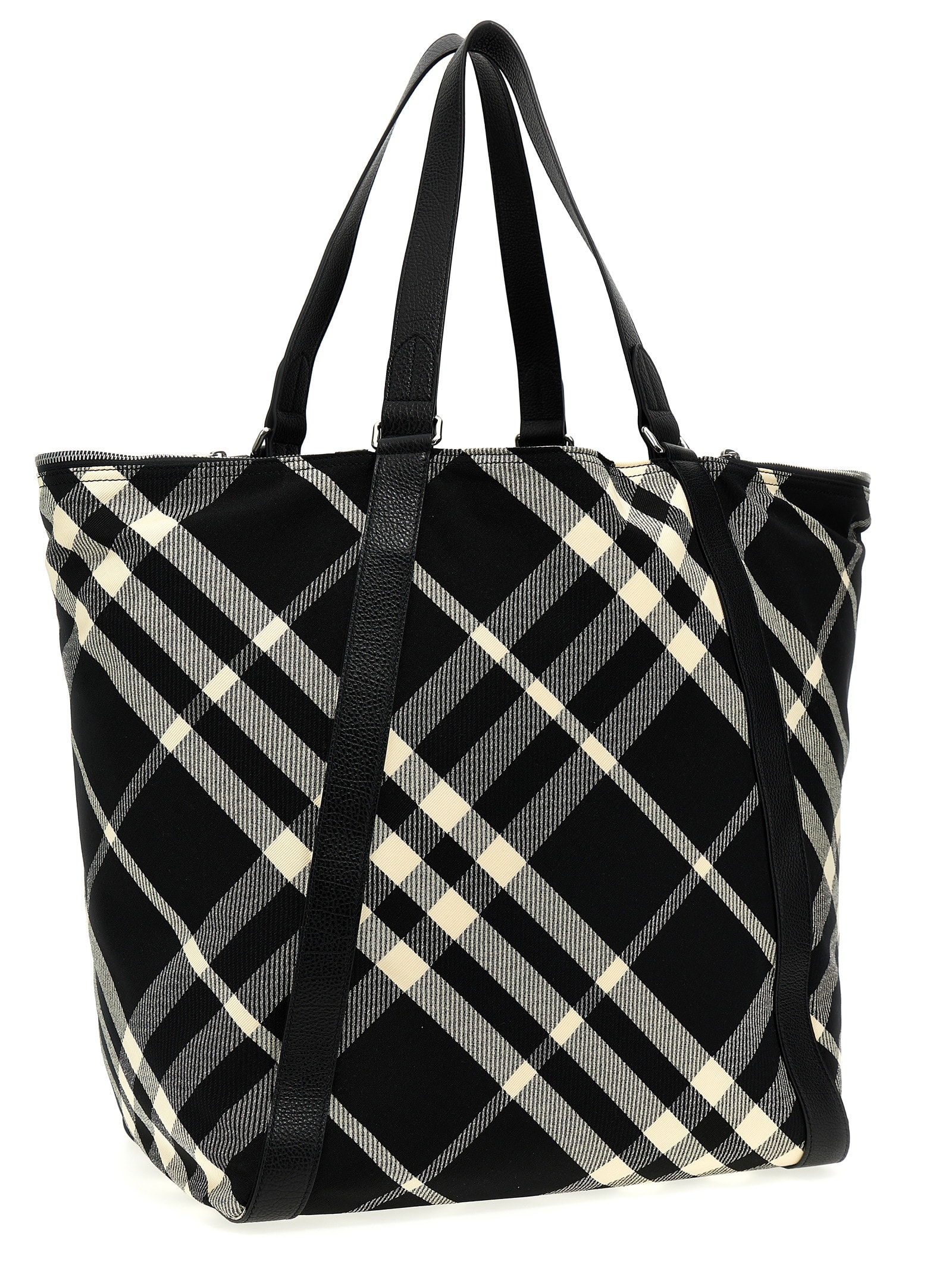 Shop Burberry Shopping  Check In White/black