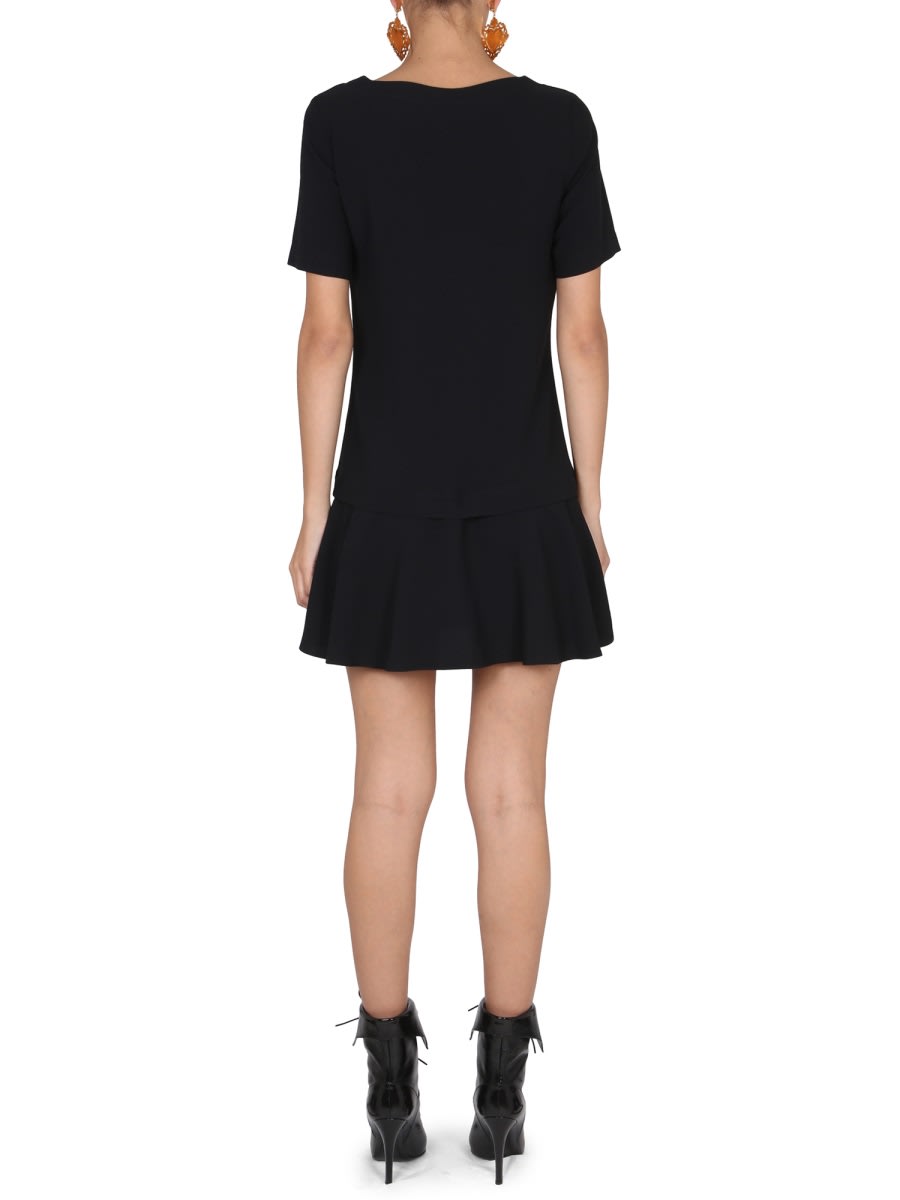 Shop Moschino Handle With Care Dress In Black