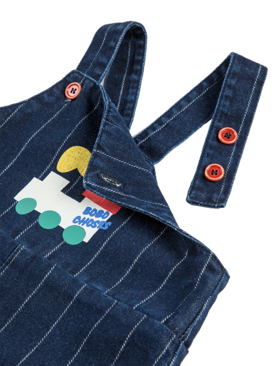 Bobo Choses Choo Choo Suspender Pants In Blue