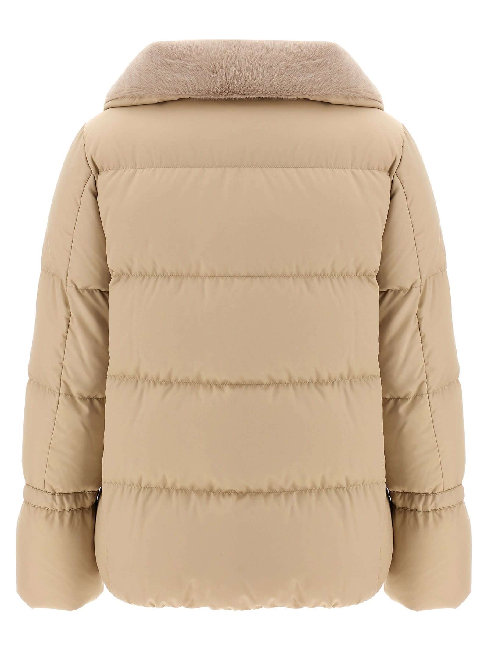 Herno Quilted High-neck Puffer Jacket In Neutral