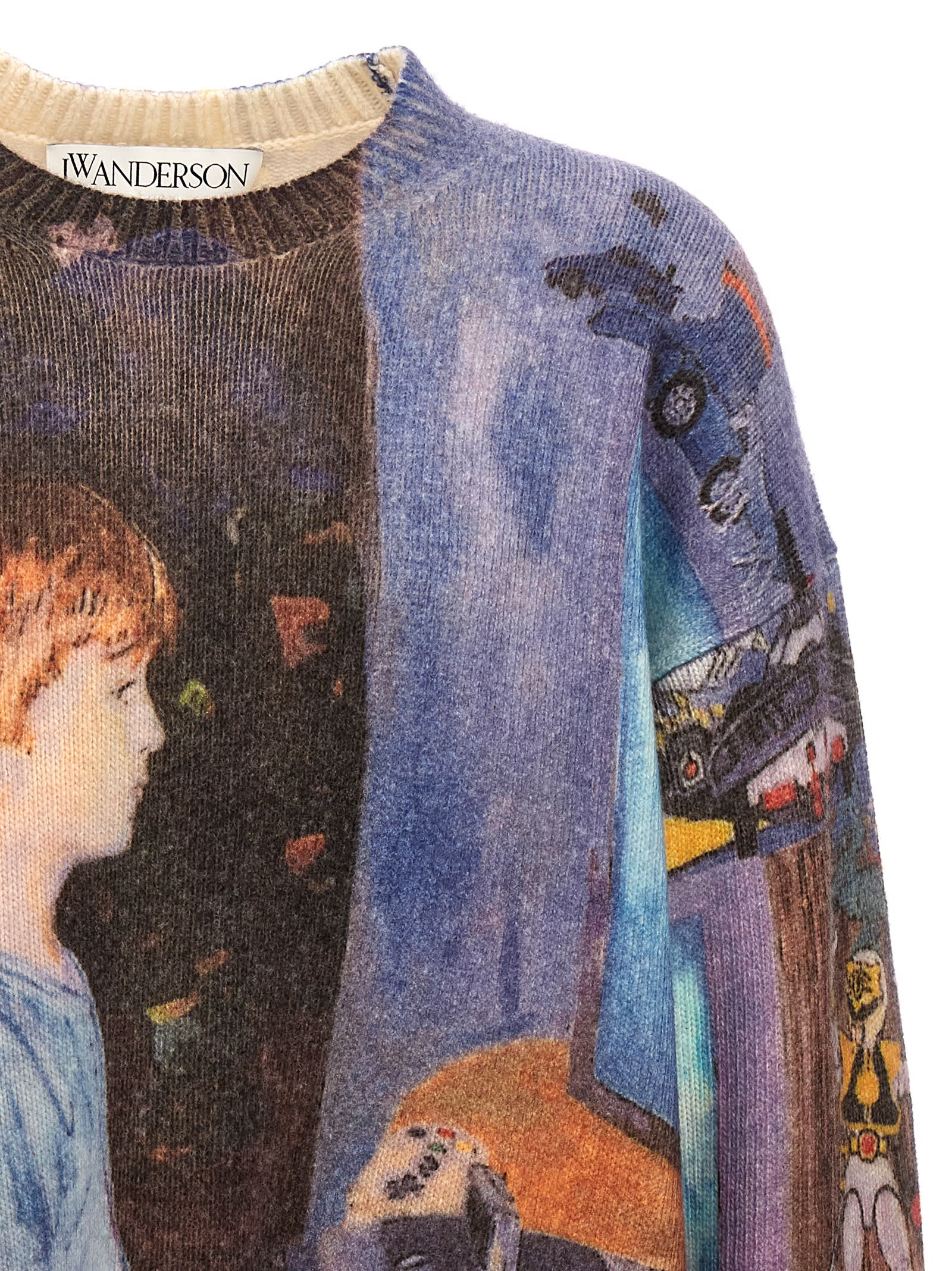 Shop Jw Anderson Computer Print Sweater In Multicolor