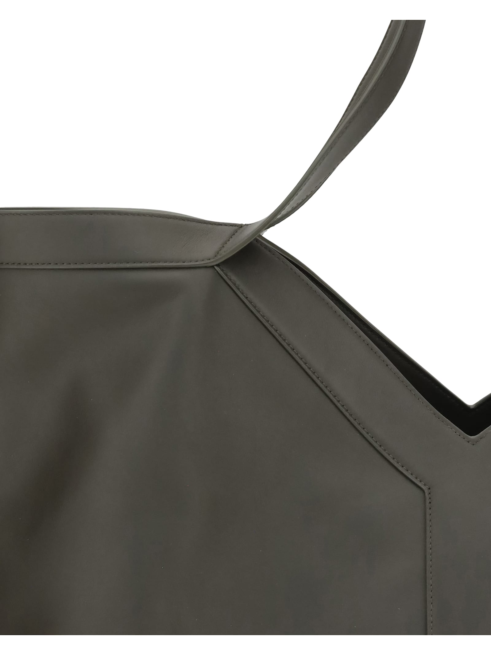 Saint Laurent Oversized Leather Y Tote Bag In Gray