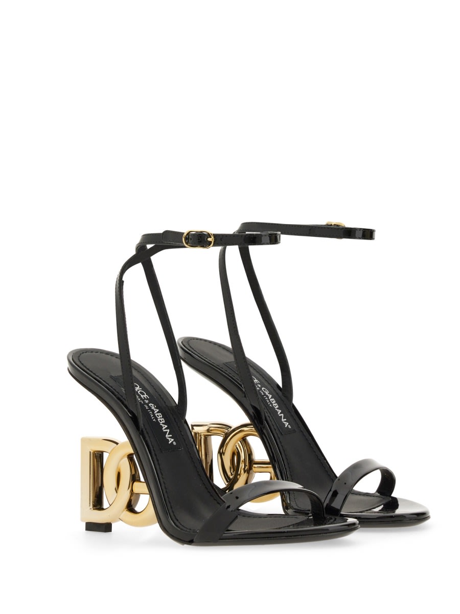 Shop Dolce & Gabbana Leather Sandal In Black