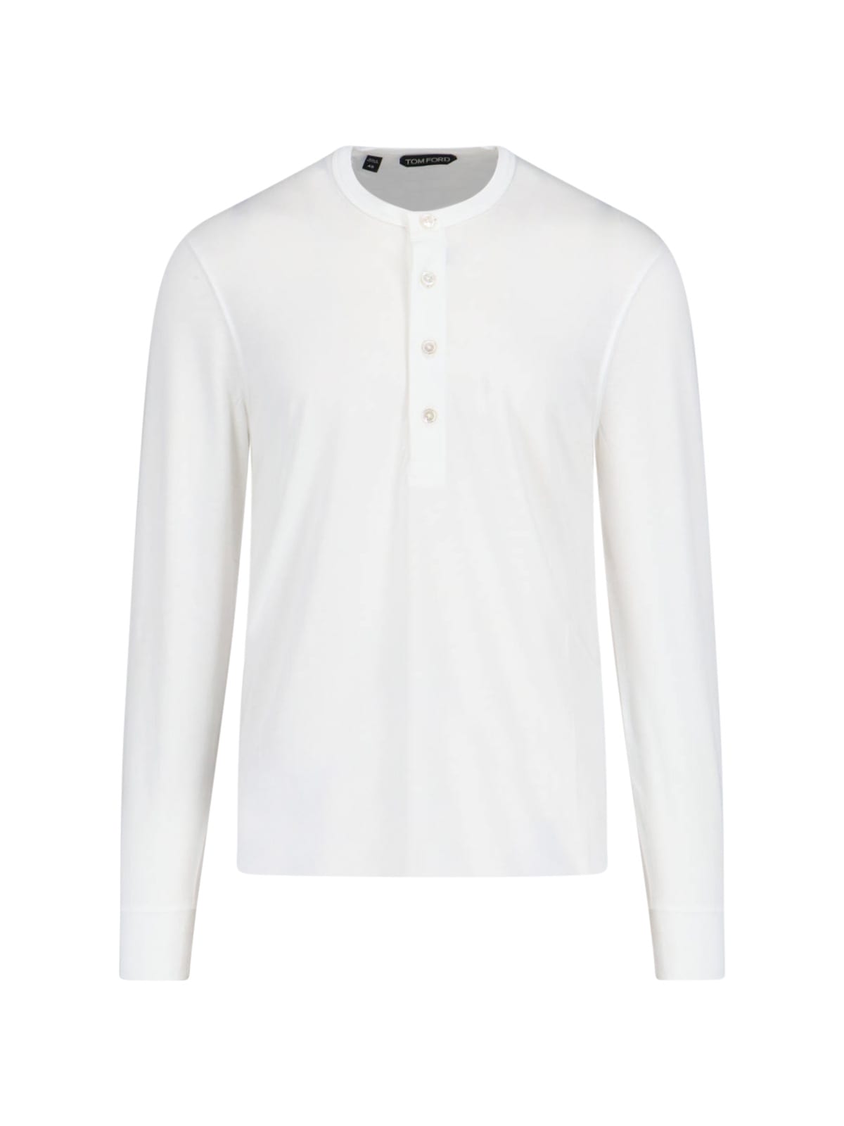 Shop Tom Ford Henley T-shirt In White