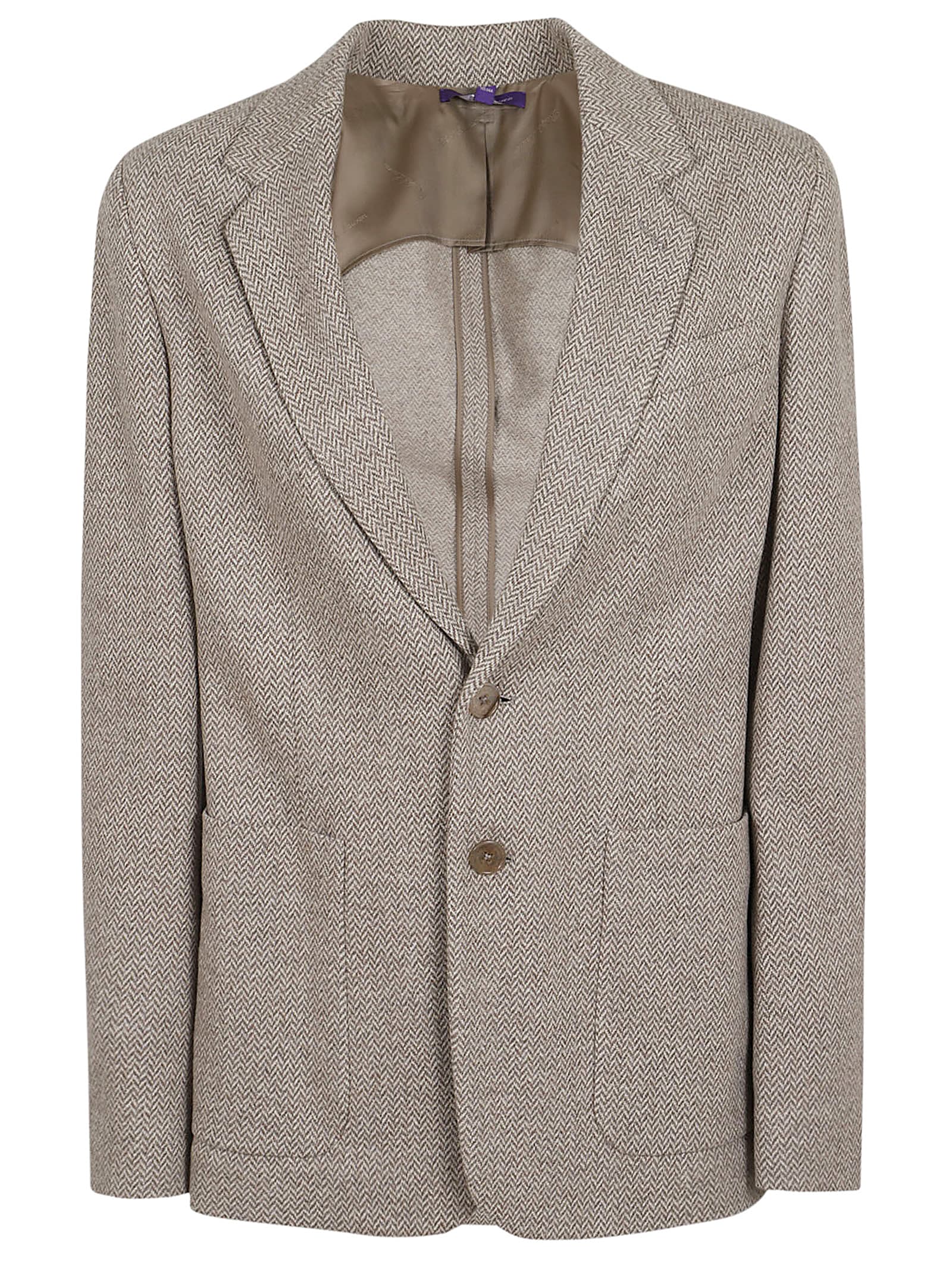 Shop Ralph Lauren Hailey-blazer In Taupe Melange Beige