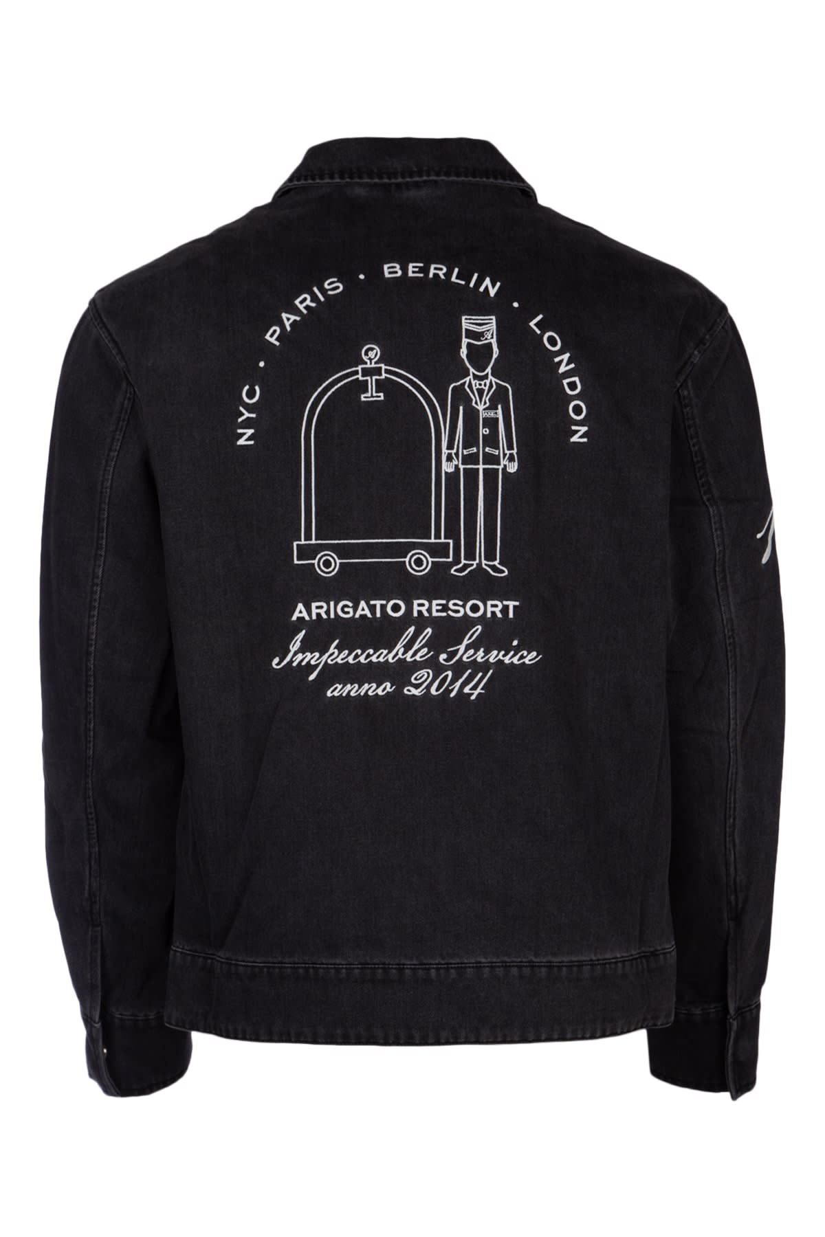 Shop Axel Arigato Resort Printed Jacket In Black