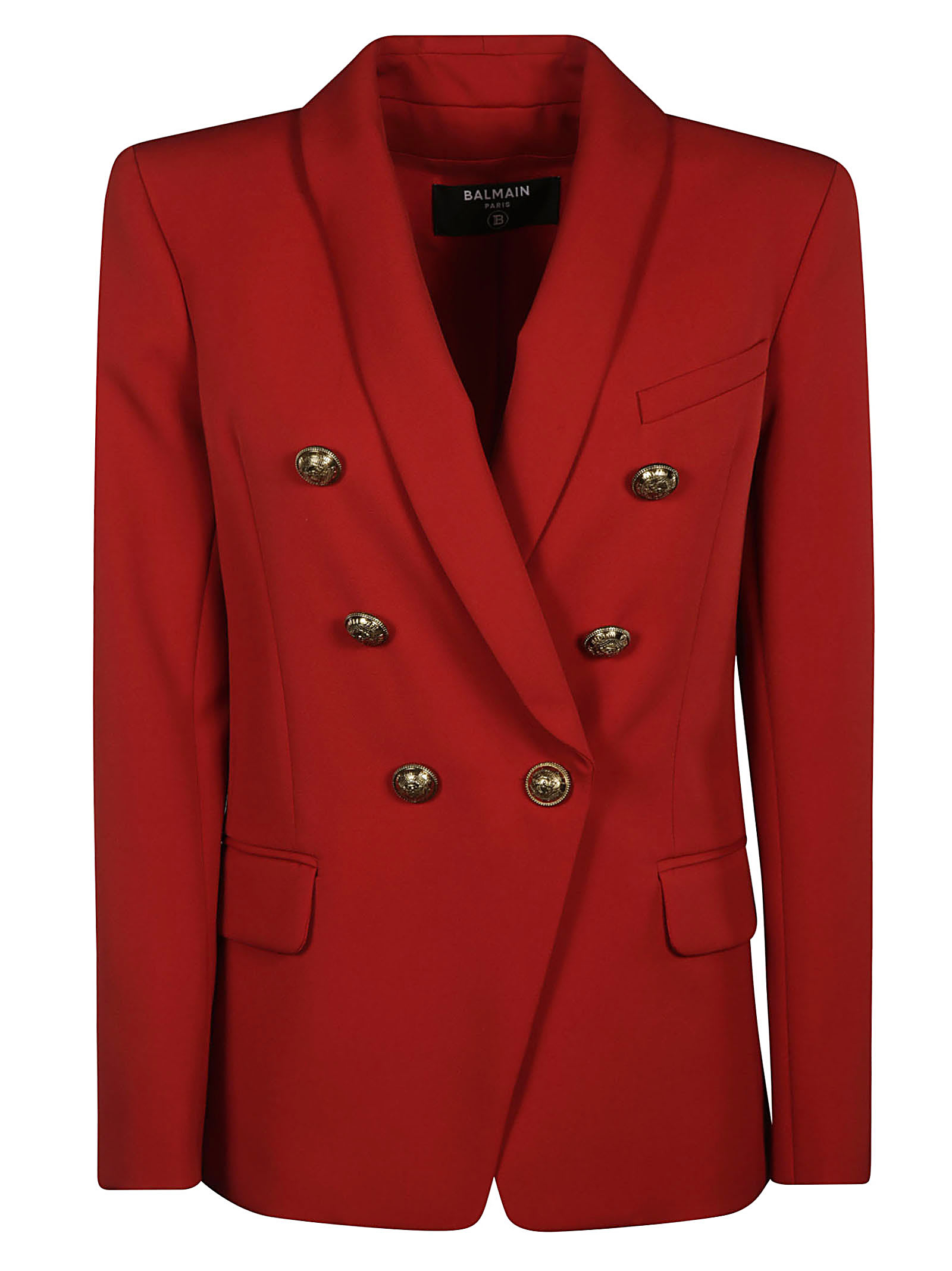 Balmain Classic Dinner Jacket In Rosso