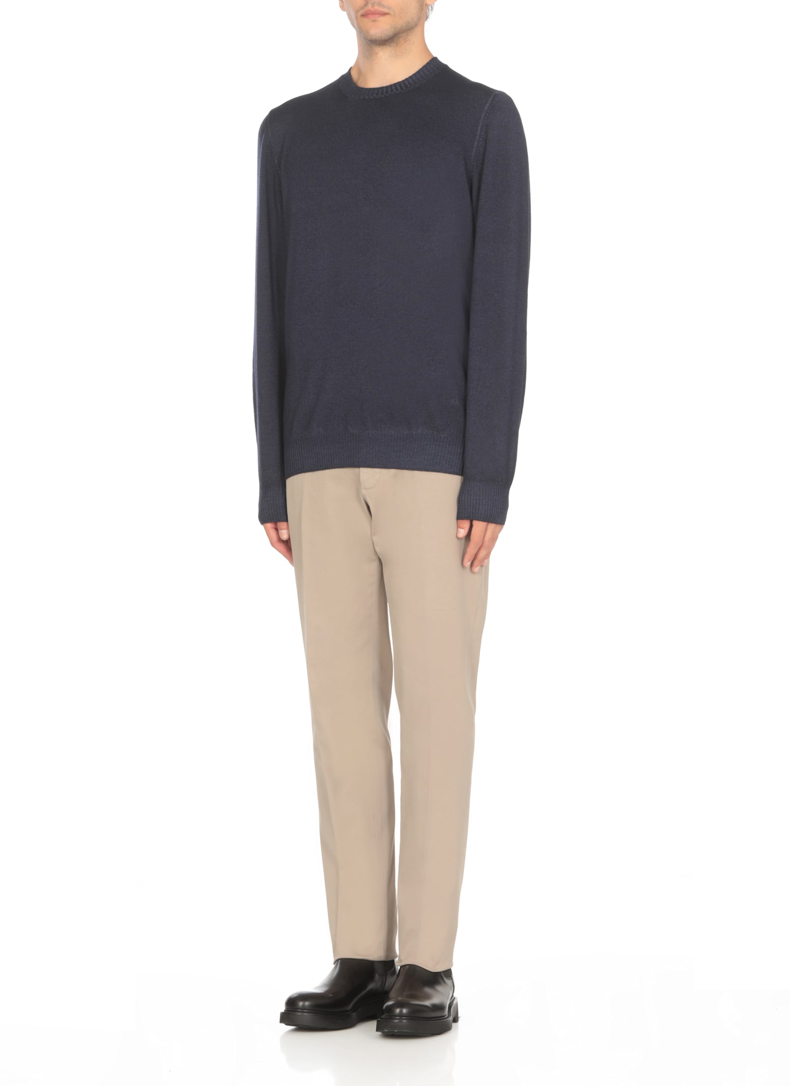 Shop Fay Virgin Wool Sweater In Blue