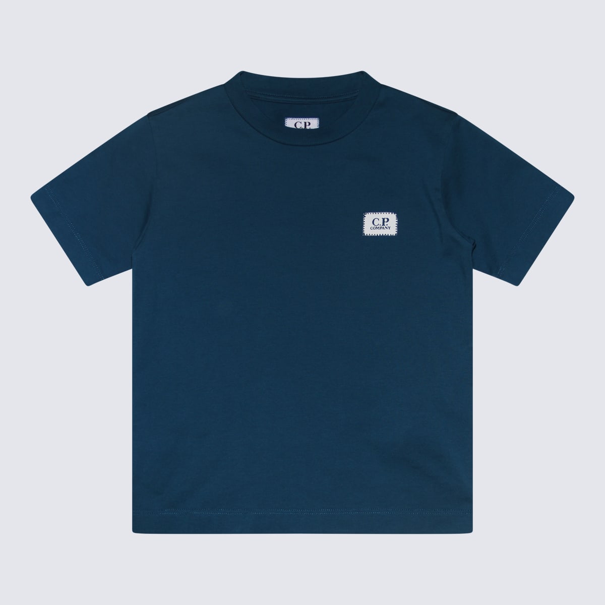 C.p. Company Kids' Blue Cotton T-shirt In Ink Blue