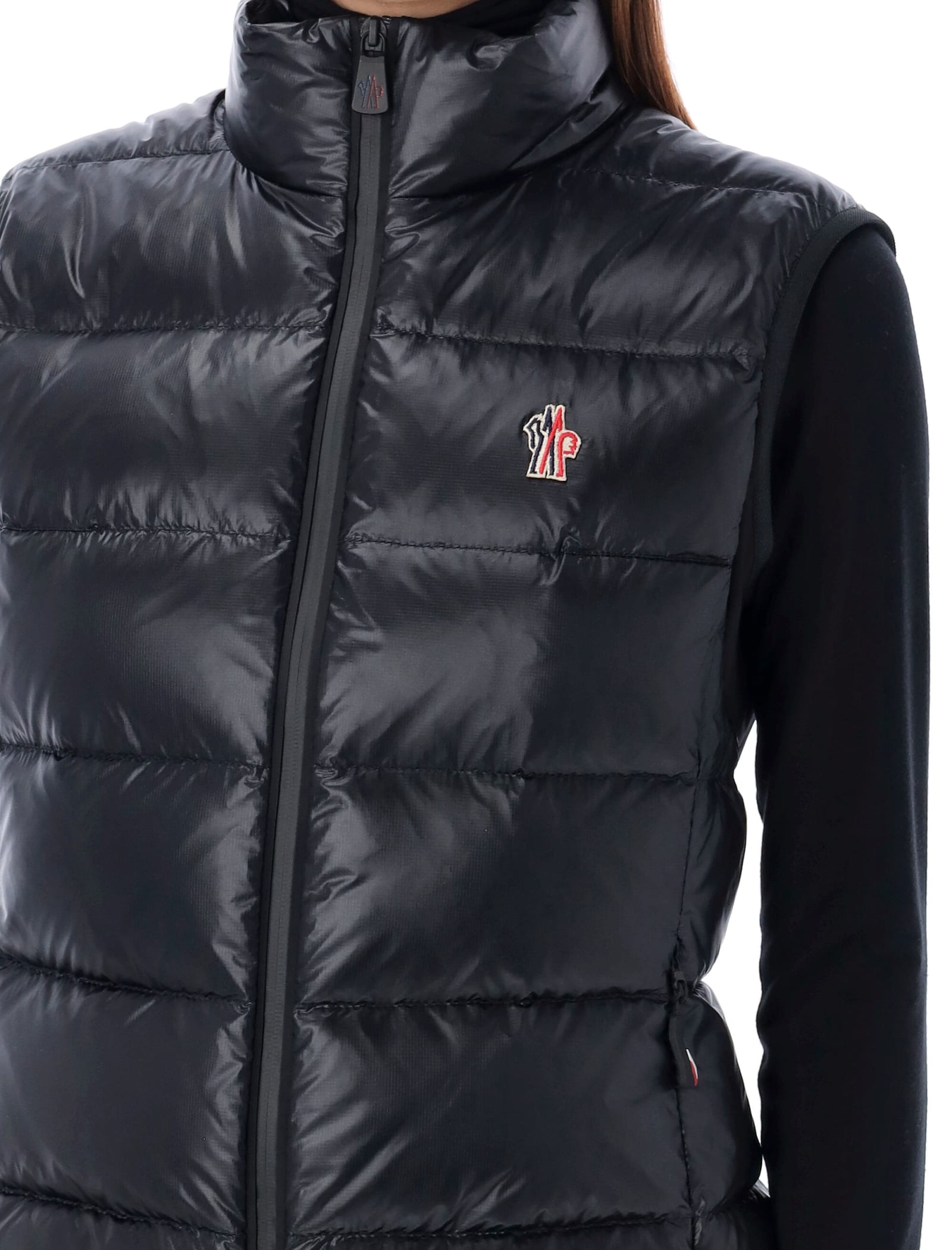 Shop Moncler Down Vest In Black