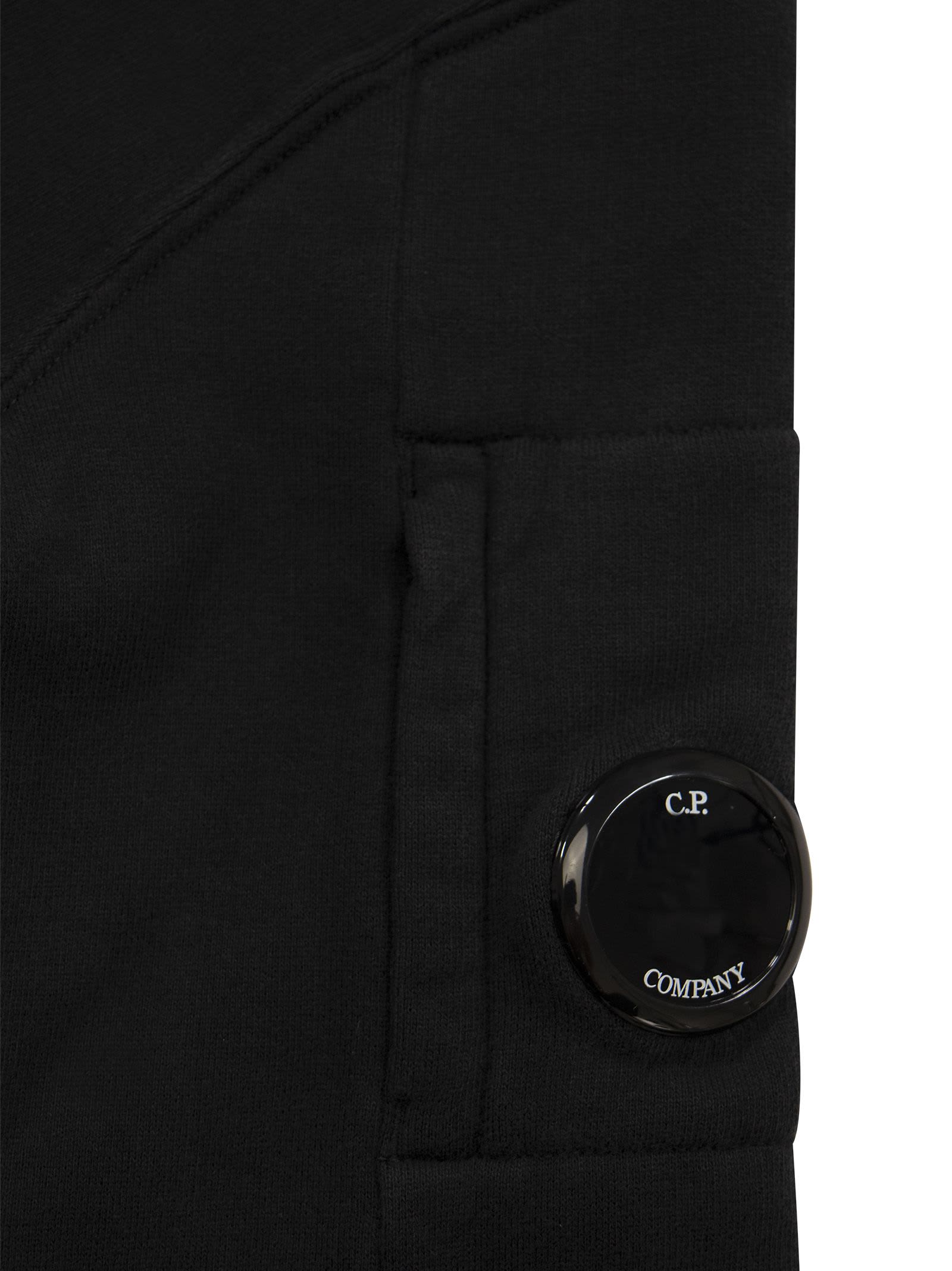 Shop C.p. Company Undersixteen Sweatshirt Basic Fleece Lens In Black