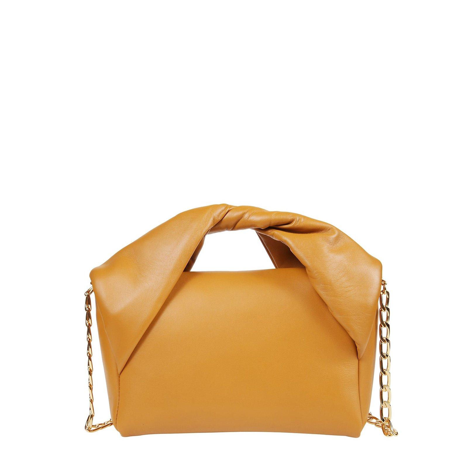 Jw Anderson Medium Twister Top Handle Bag In Caramel