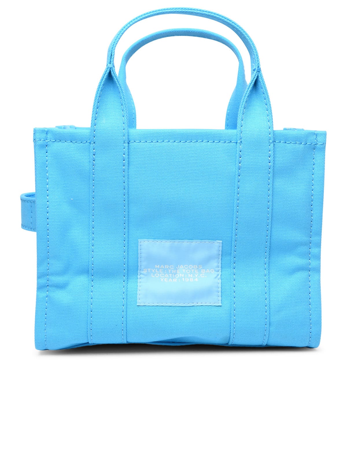 Shop Marc Jacobs Tote Turquoise Small Cotton Bag In Light Blue