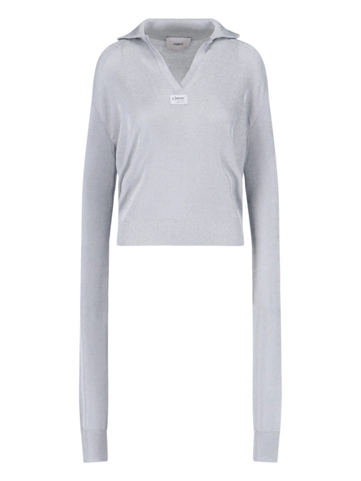 Shop Coperni Polo Jersey In Silver