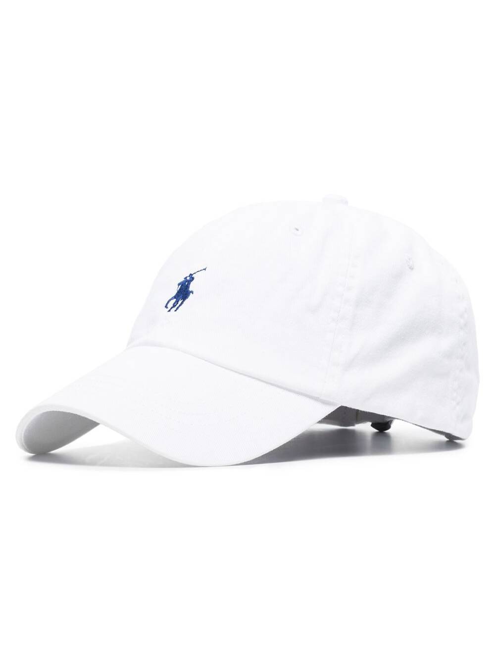 Polo Ralph Lauren White Baseball Cap With Logo Embroidery In Cotton Man